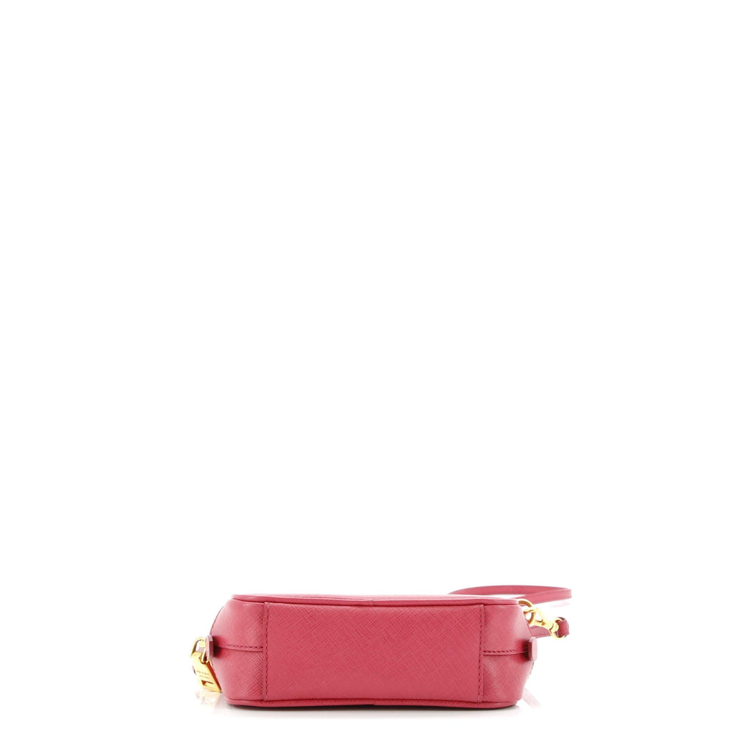 Camera Shoulder Bag Saffiano Leather Mini