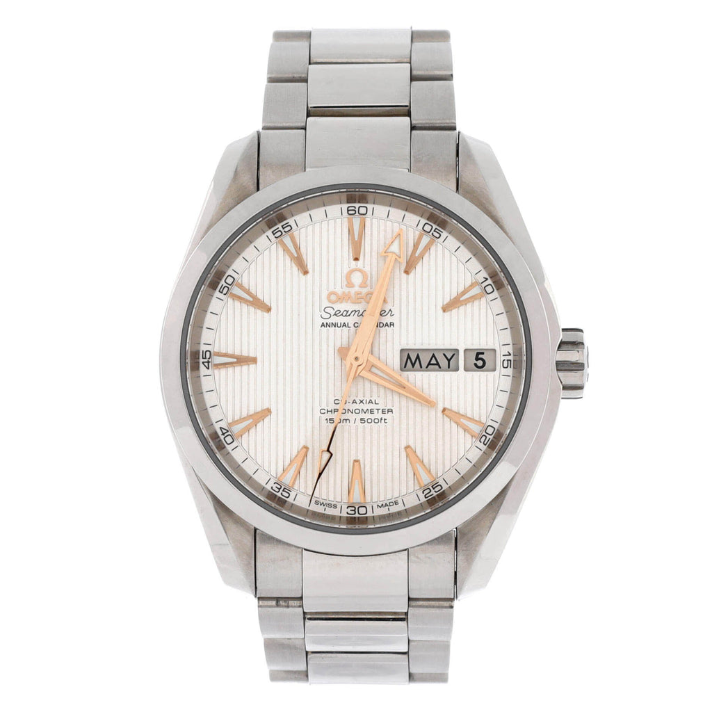 Seamaster Aqua Terra 150M Day-Date Co-Axial Chronometer Automatic Watch Stainless Steel 38