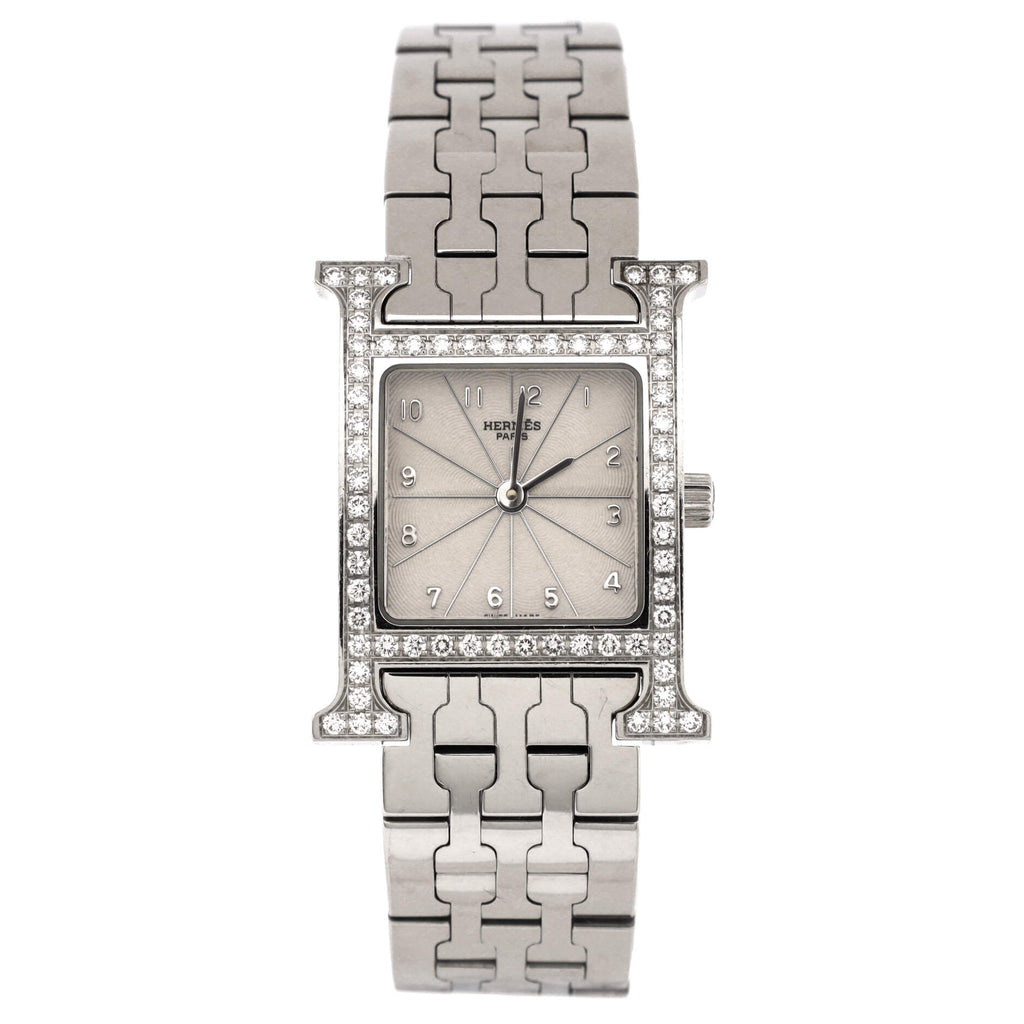 Heure H Quartz Watch Stainless Steel with Diamond Bezel 21