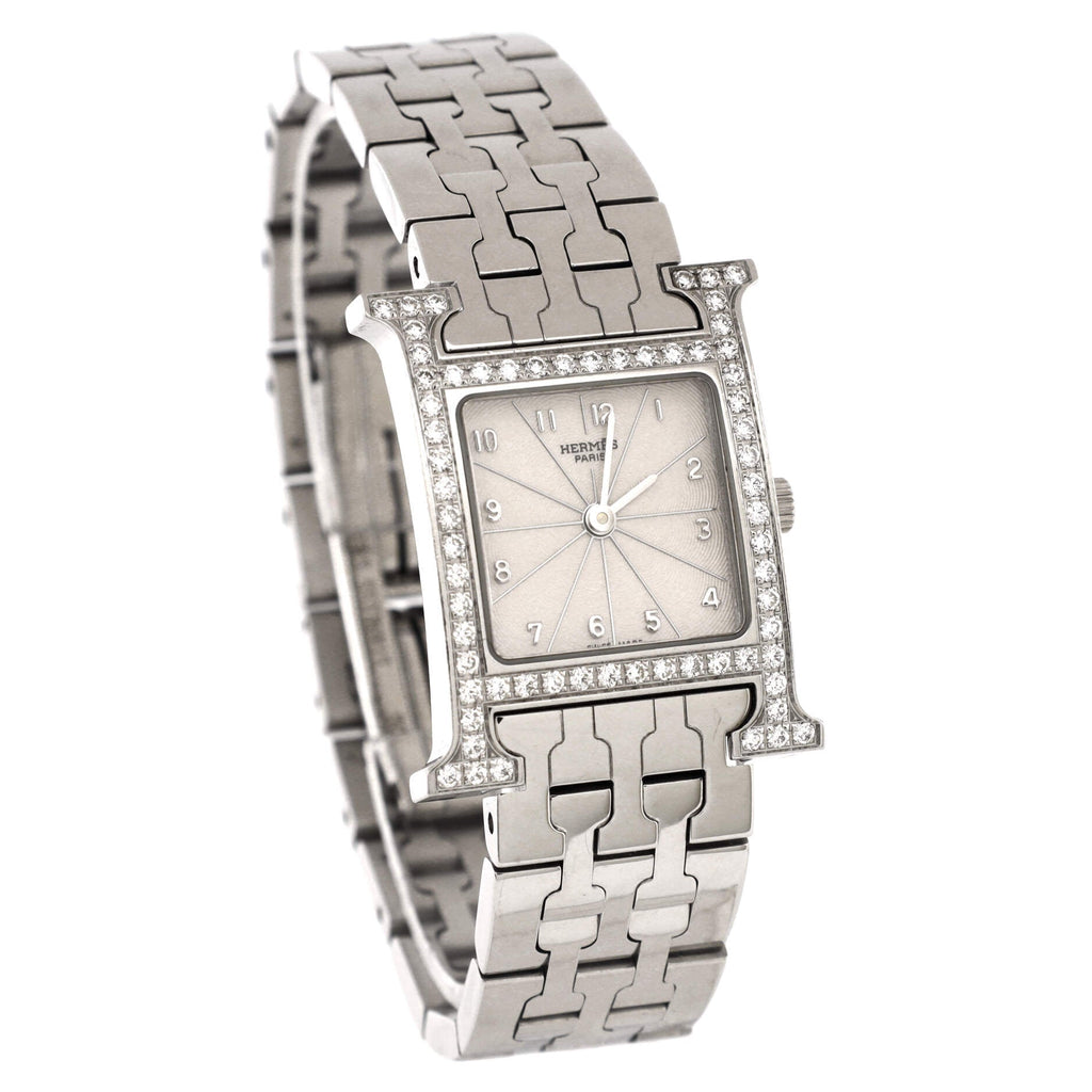 Heure H Quartz Watch Stainless Steel with Diamond Bezel 21
