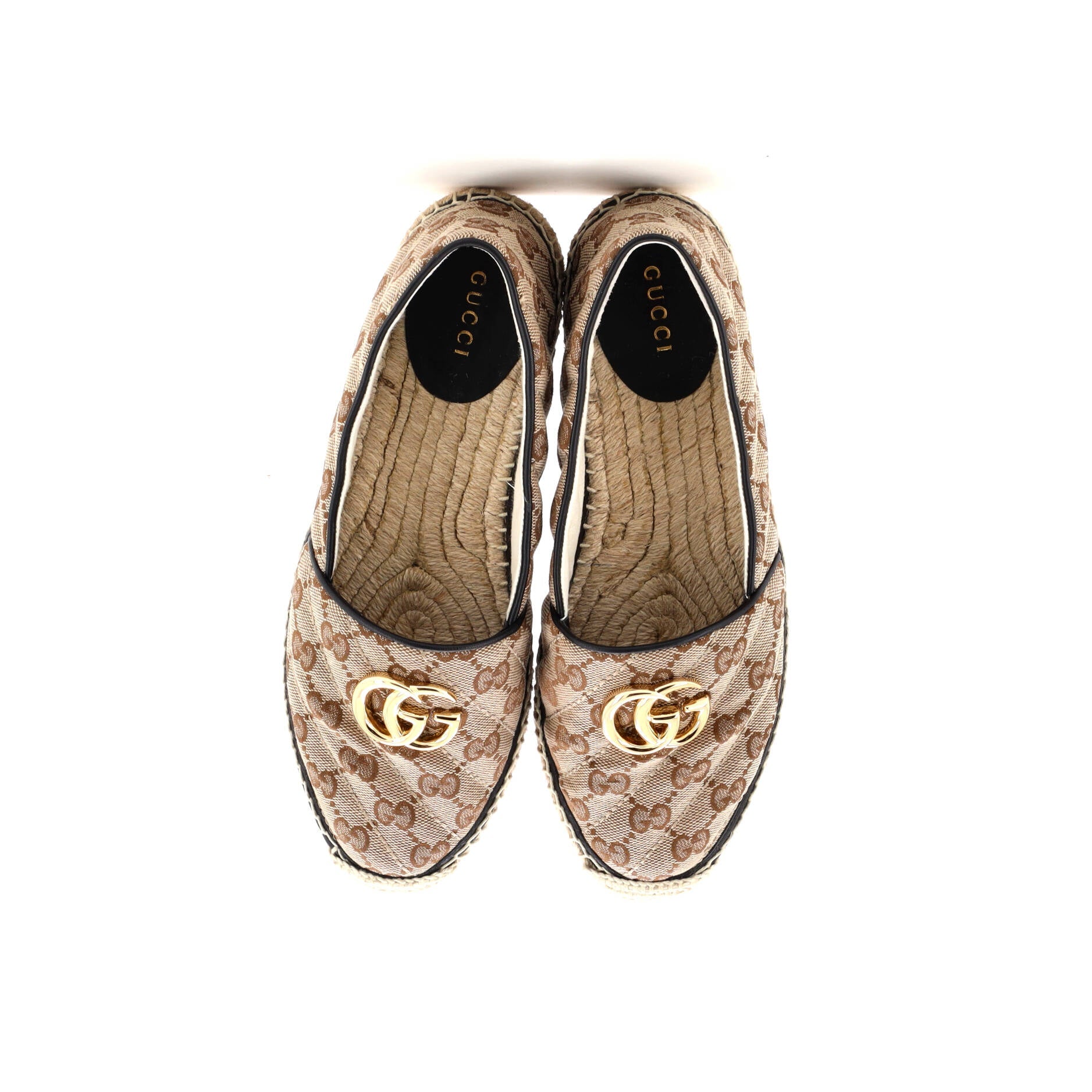 Women's GG Marmont Espadrilles Diagonal Quilted GG Canvas