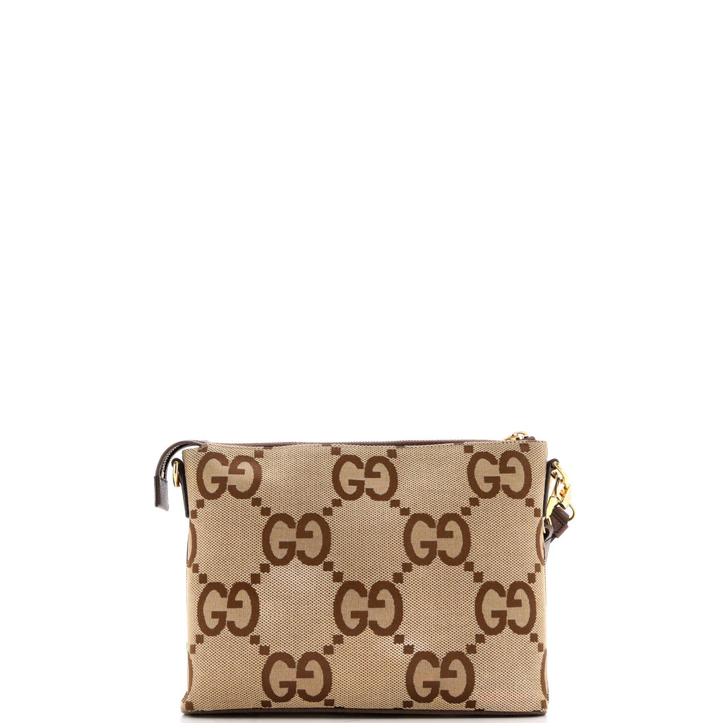 Zip Messenger Bag Jumbo GG Canvas