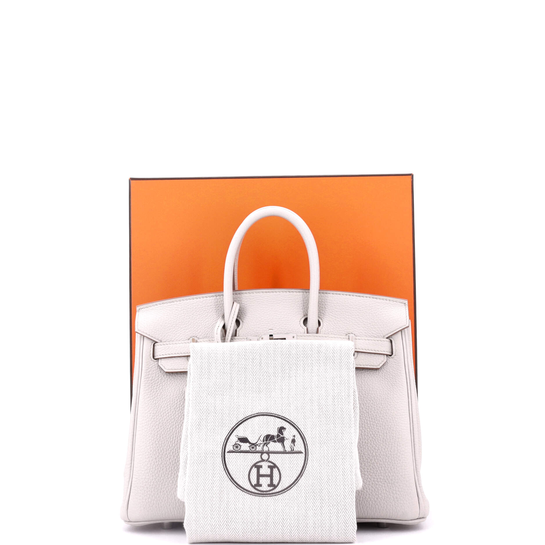 Birkin Handbag Light Togo with Palladium Hardware 25