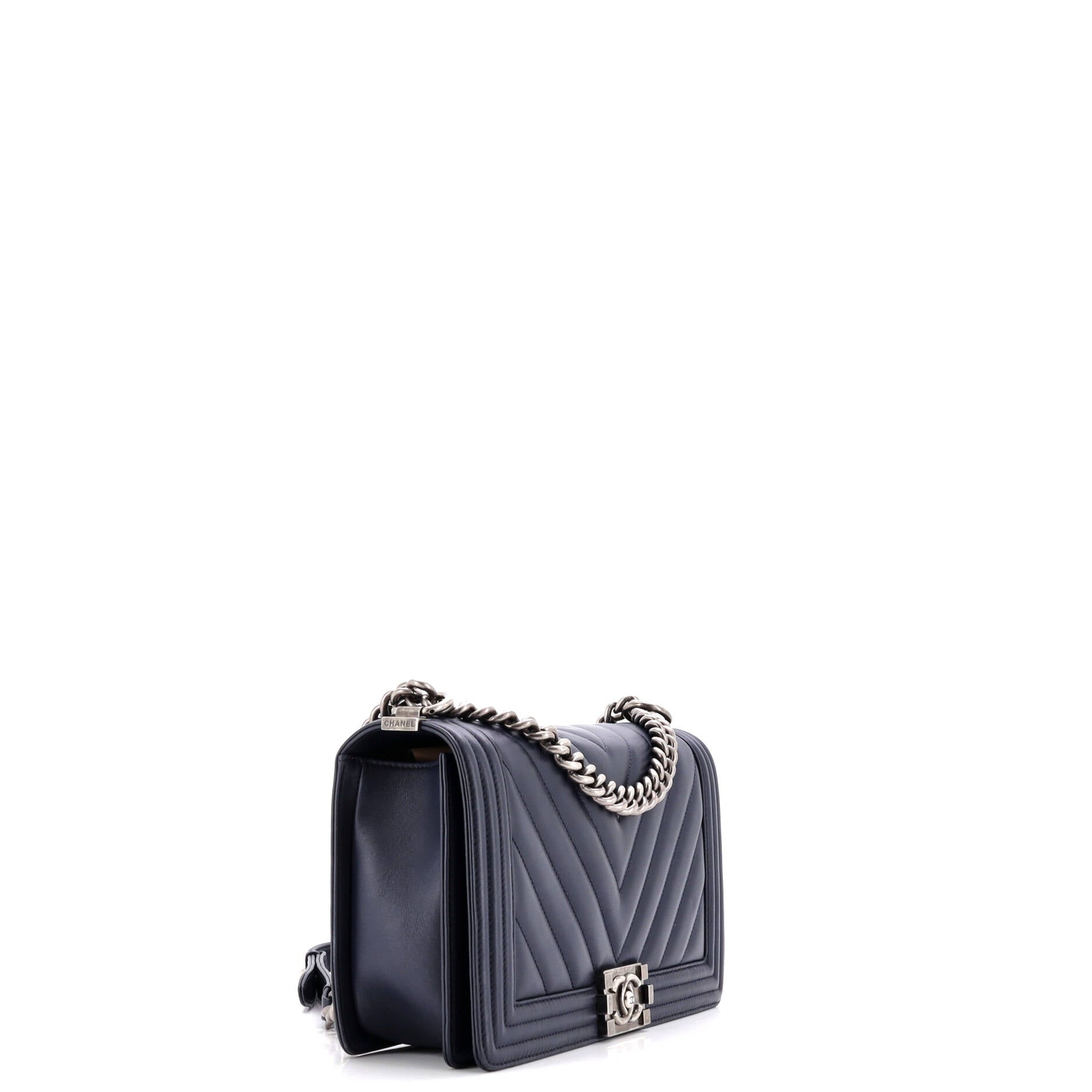 Boy Flap Bag Chevron Lambskin Old Medium