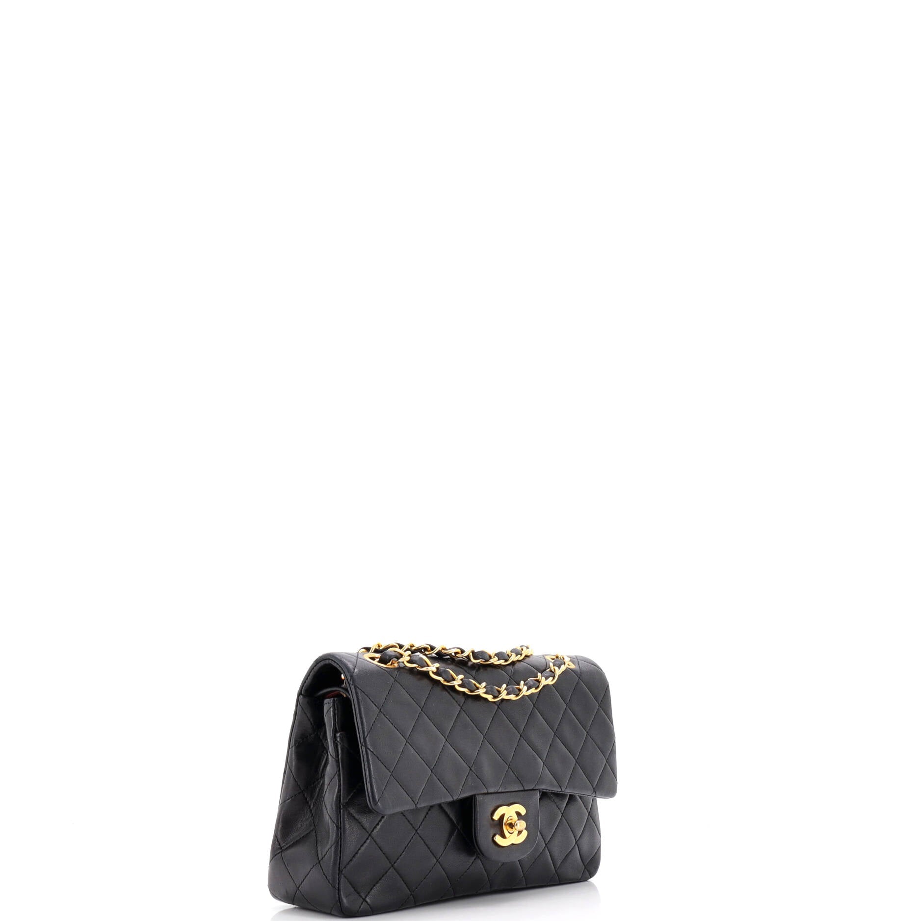 Vintage Classic Double Flap Bag Quilted Lambskin Medium