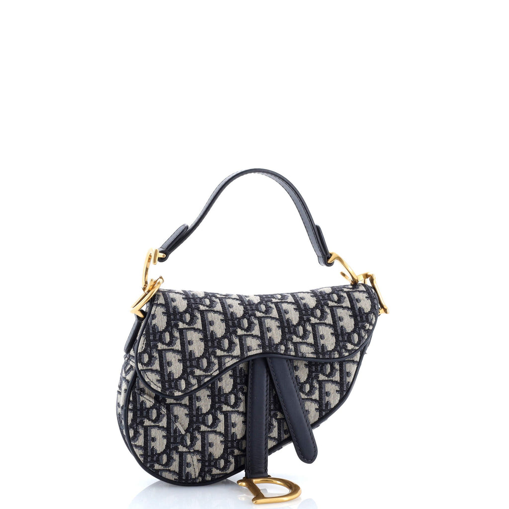 Saddle Handbag Oblique Canvas Mini