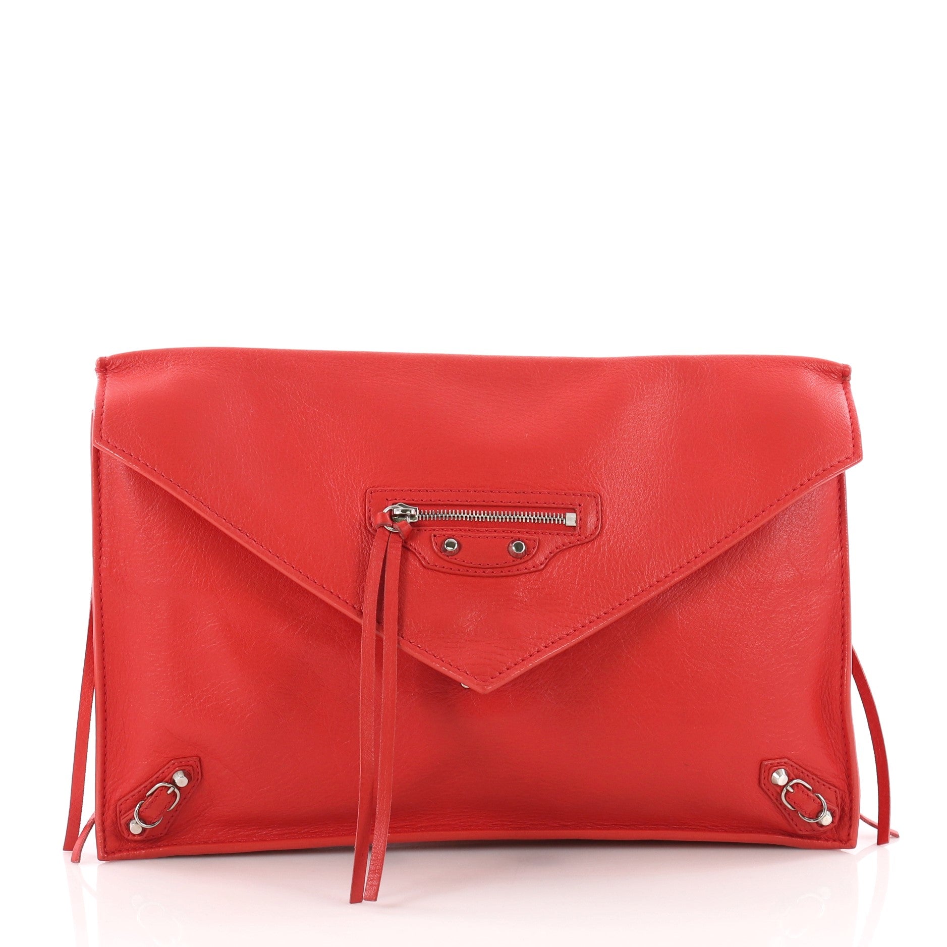 Papier Sight Clutch Classic Studs Leather