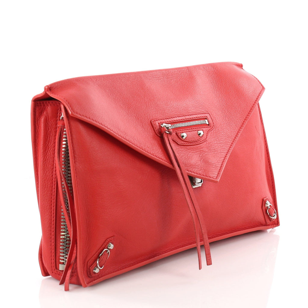Papier Sight Clutch Classic Studs Leather