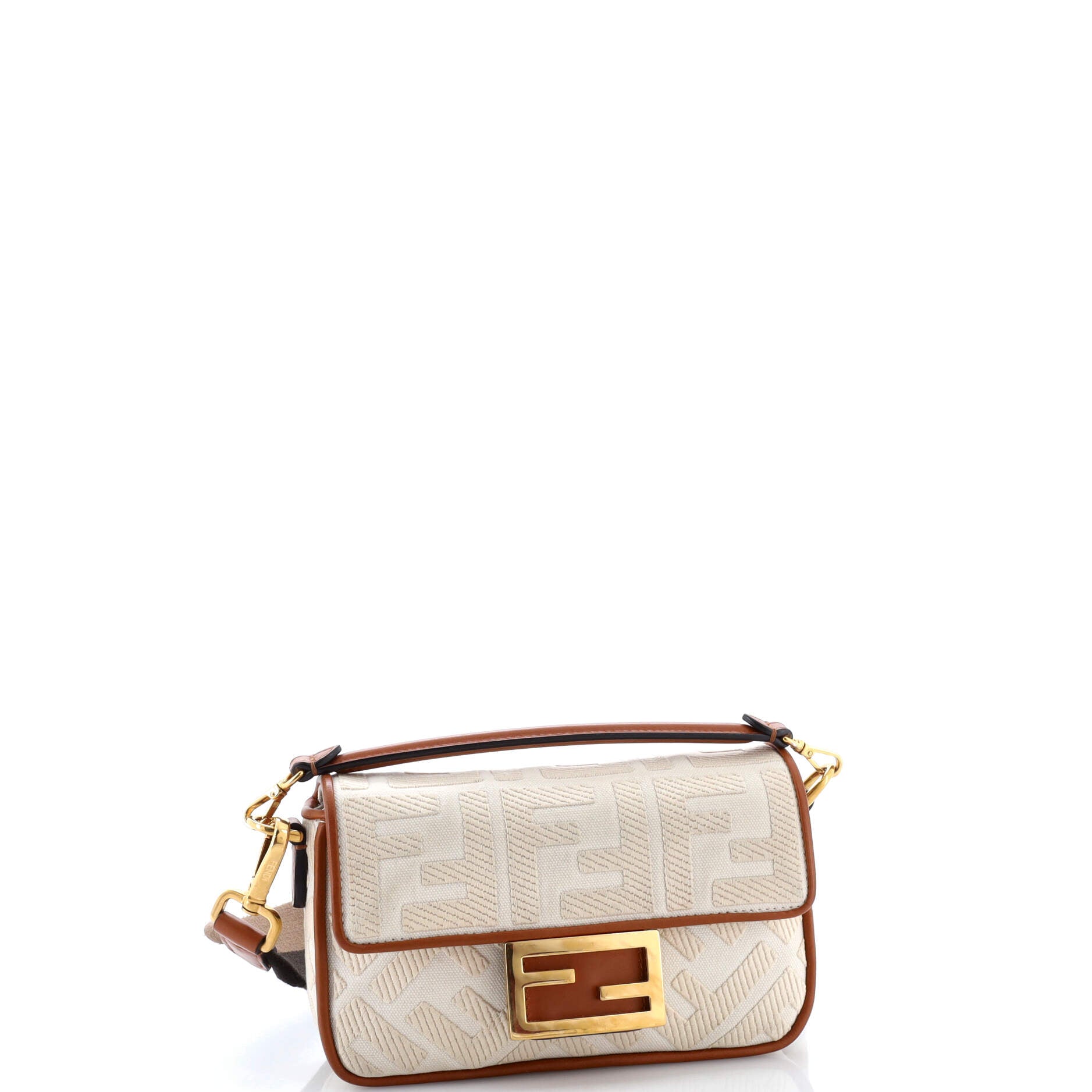Baguette NM Bag Zucca Embroidered Canvas Mini