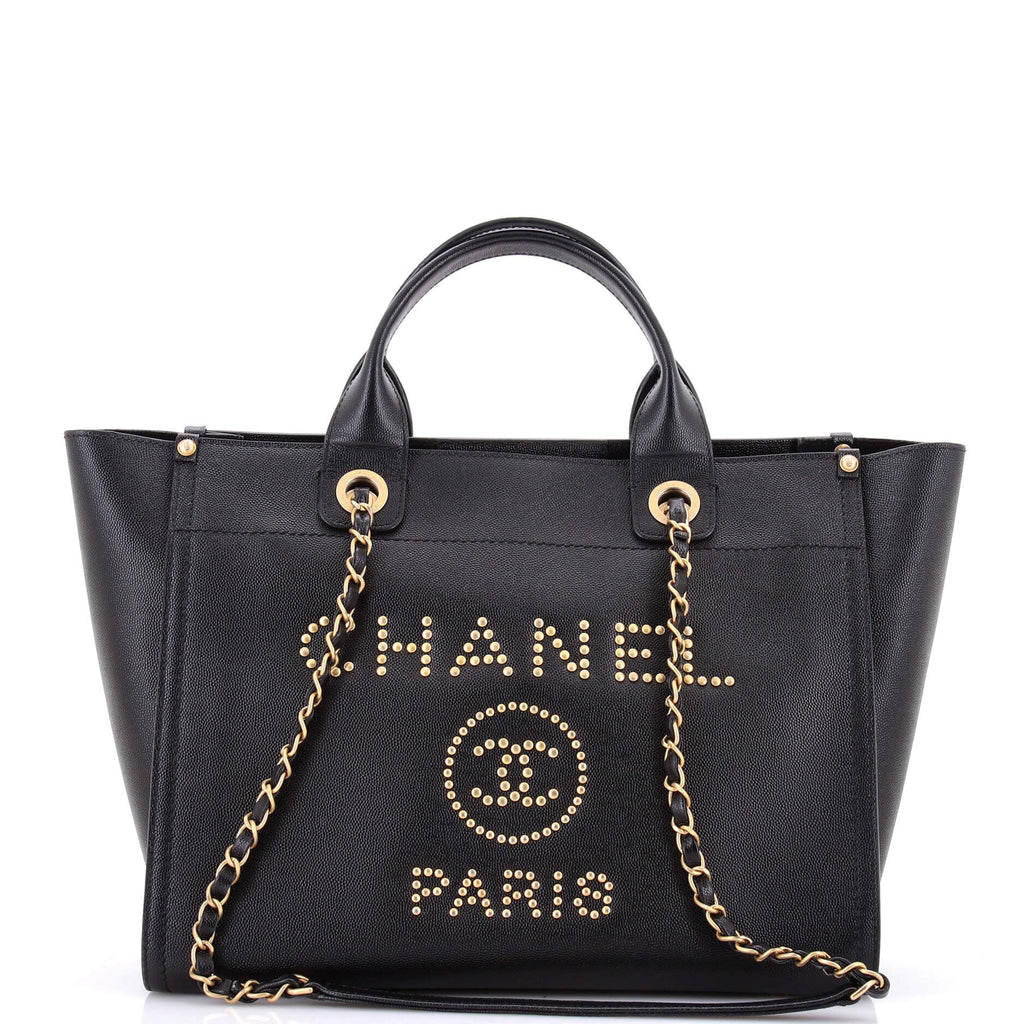 Deauville Tote Studded Caviar Small