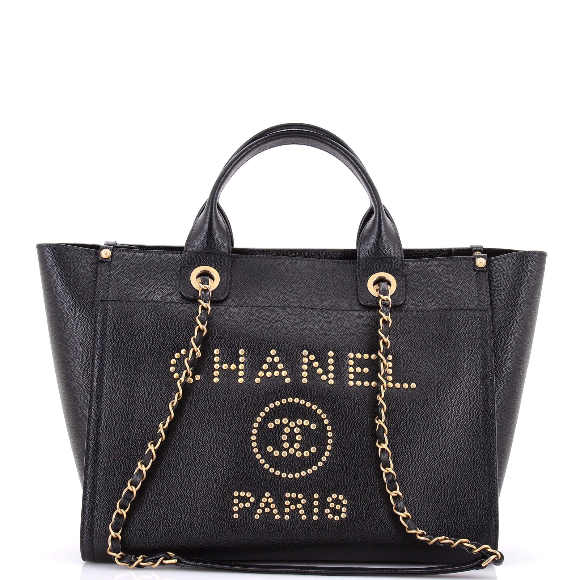 Deauville Tote Studded Caviar Small