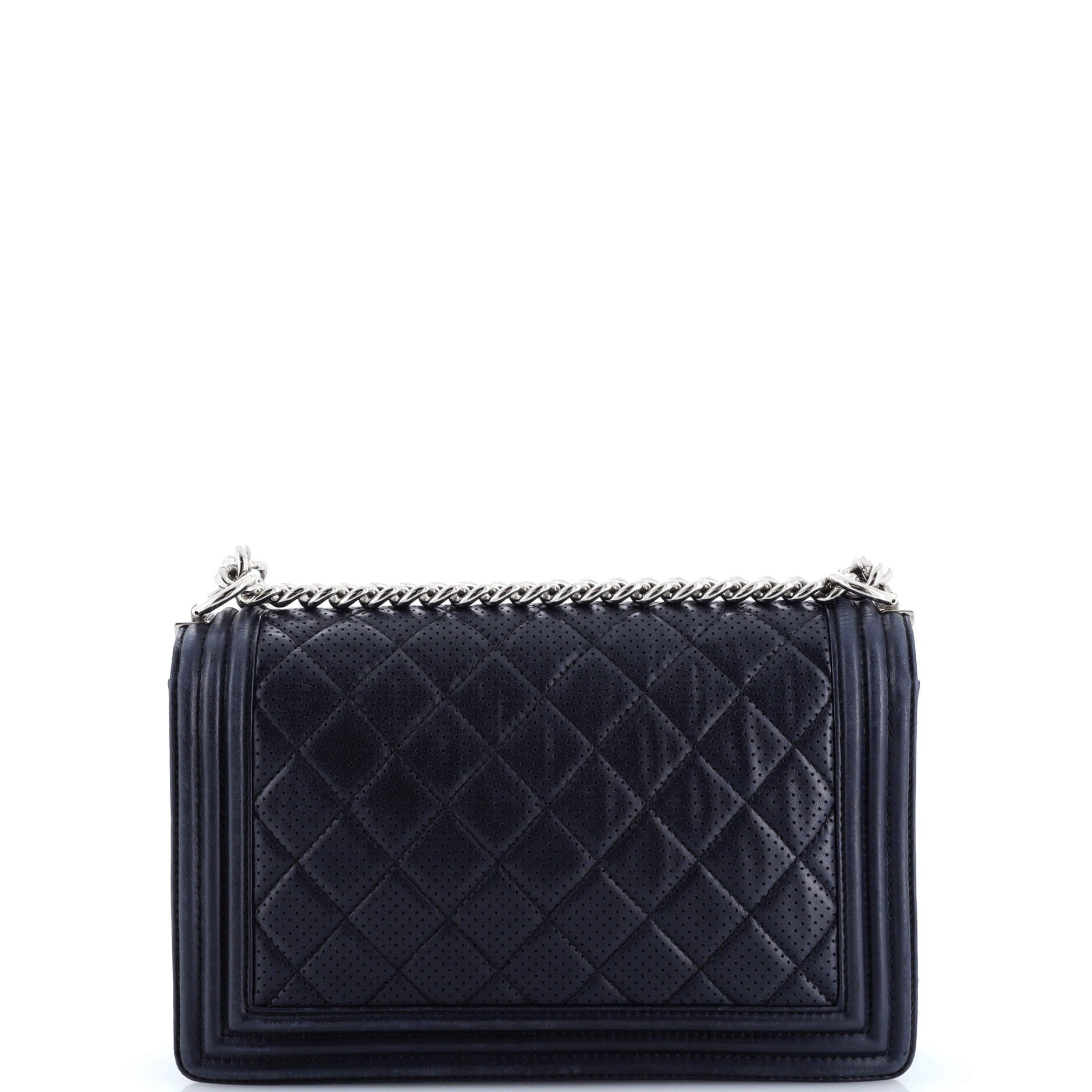 Boy Flap Bag Quilted Perforated Lambskin New Medium