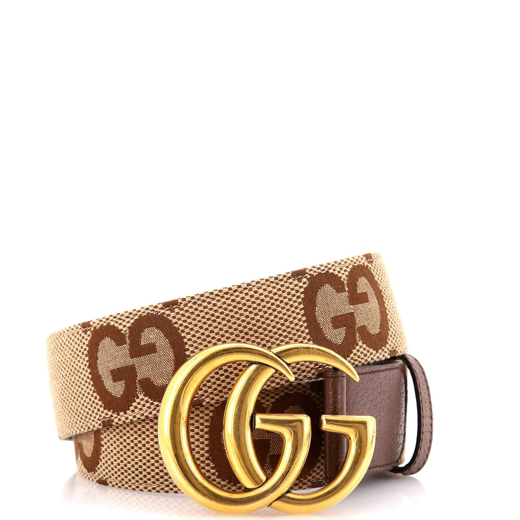 GG Marmont Belt Jumbo GG Canvas and Leather Wide 110