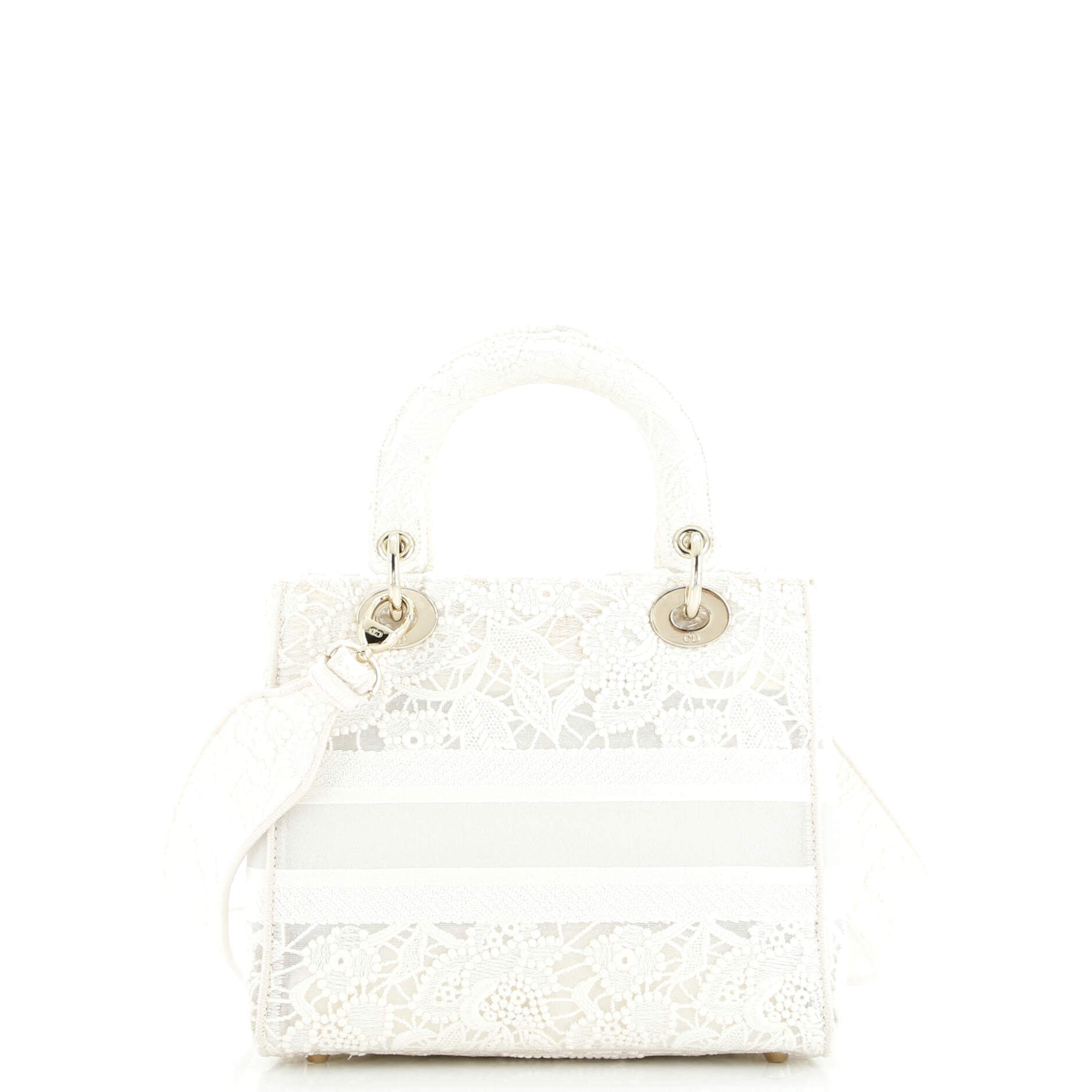 Lady D-Lite Bag Embroidery with Macrame Effect Medium