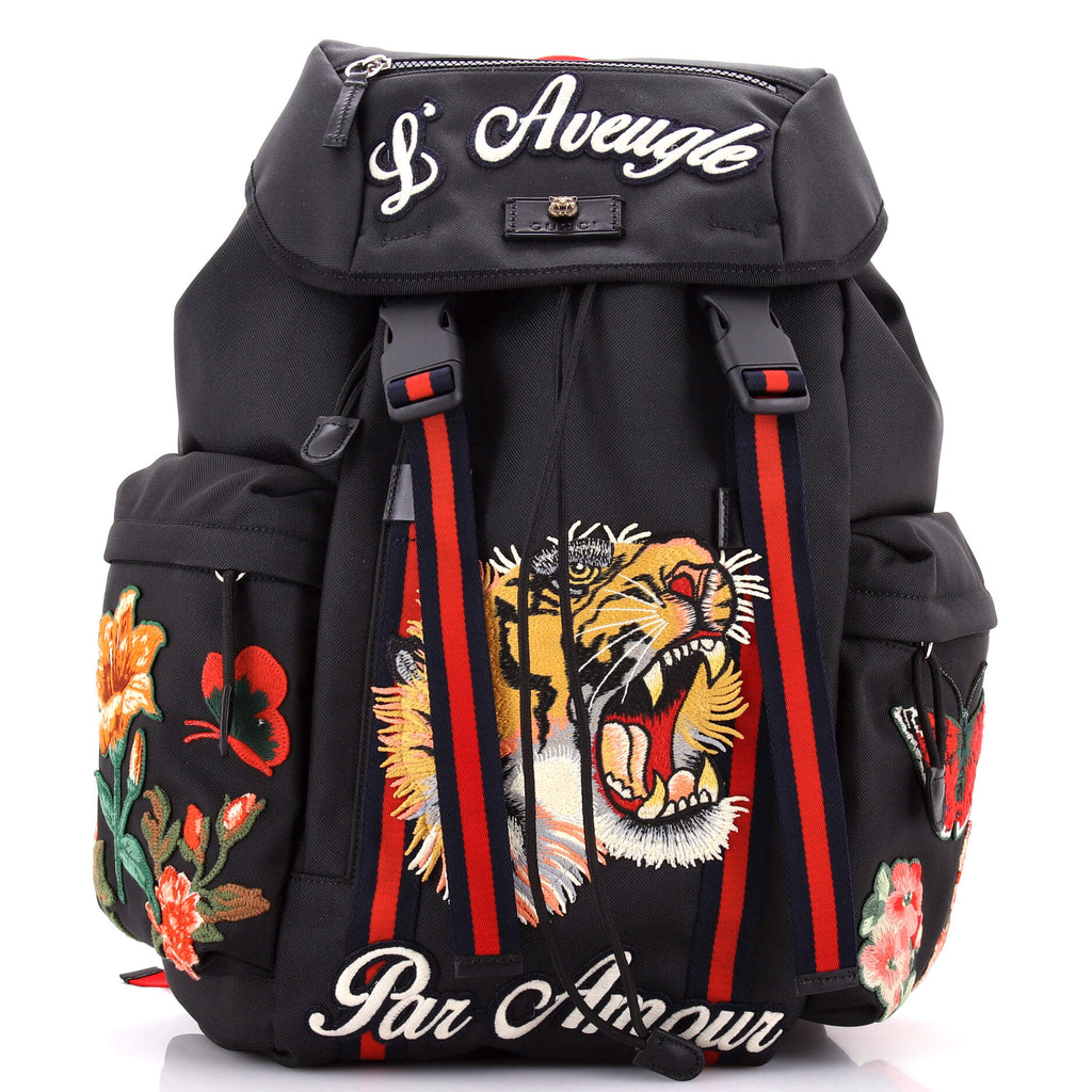 Techpack Backpack Embroidered Techno Canvas Small