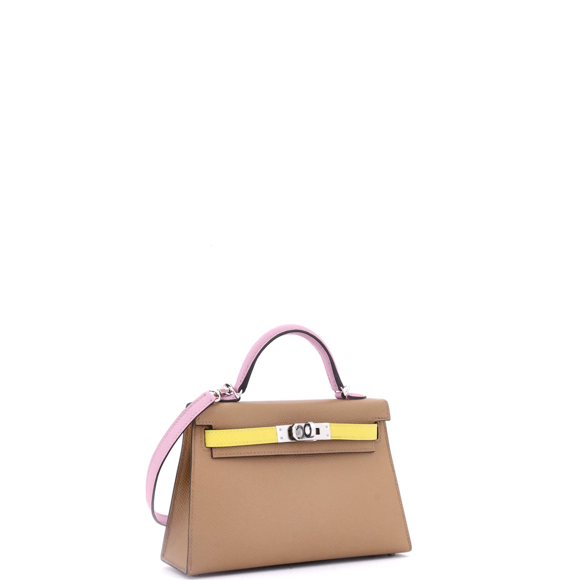 Kelly Mini II Bag Tricolor Epsom with Palladium Hardware 20