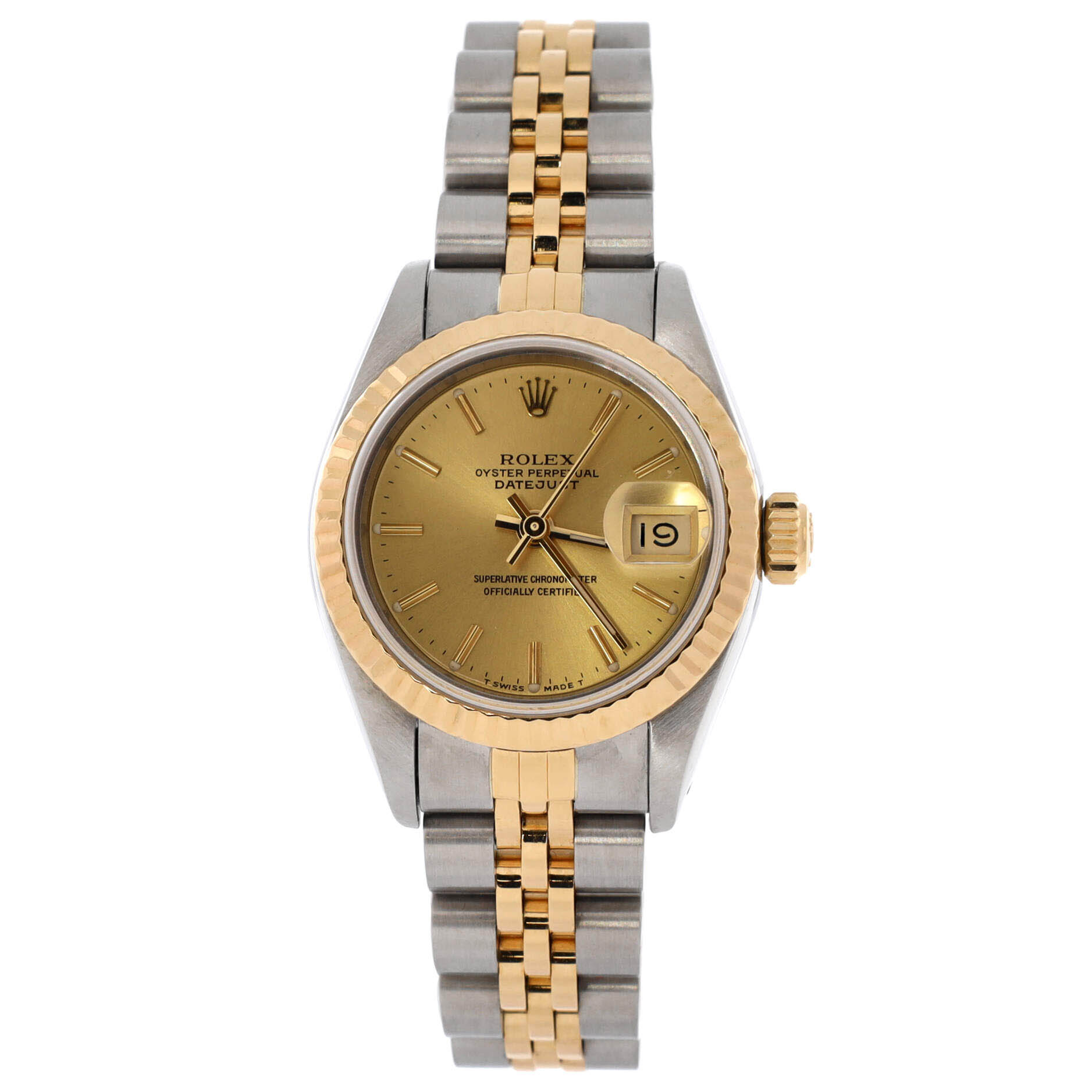 Oyster Perpetual Datejust Automatic Watch Stainless Steel and Yellow Gold 26