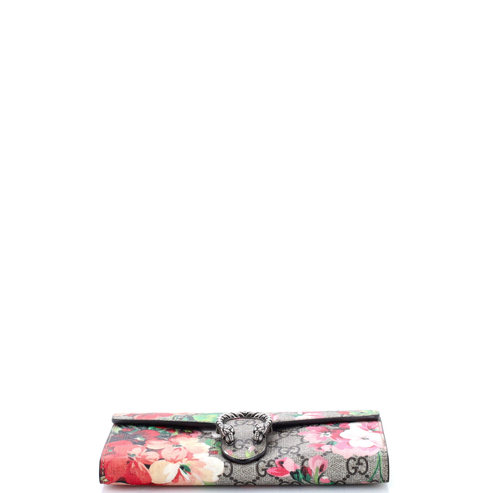 Dionysus Chain Wallet Blooms Print GG Coated Canvas Long