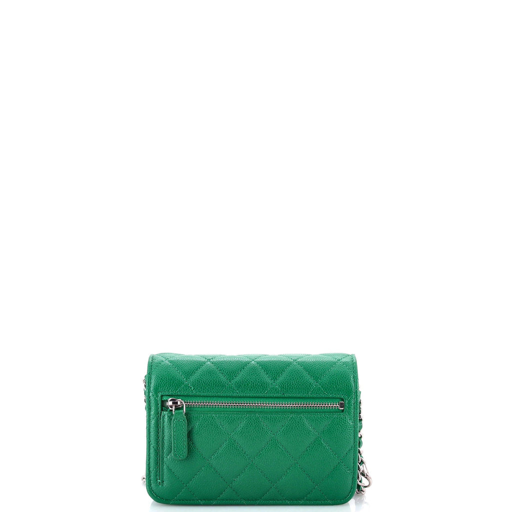 Wallet on Chain Quilted Caviar Mini