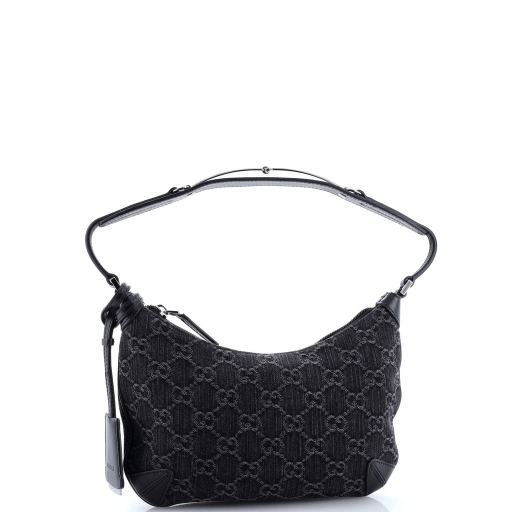 Horsebit Slim Shoulder Bag GG Denim with Leather Small