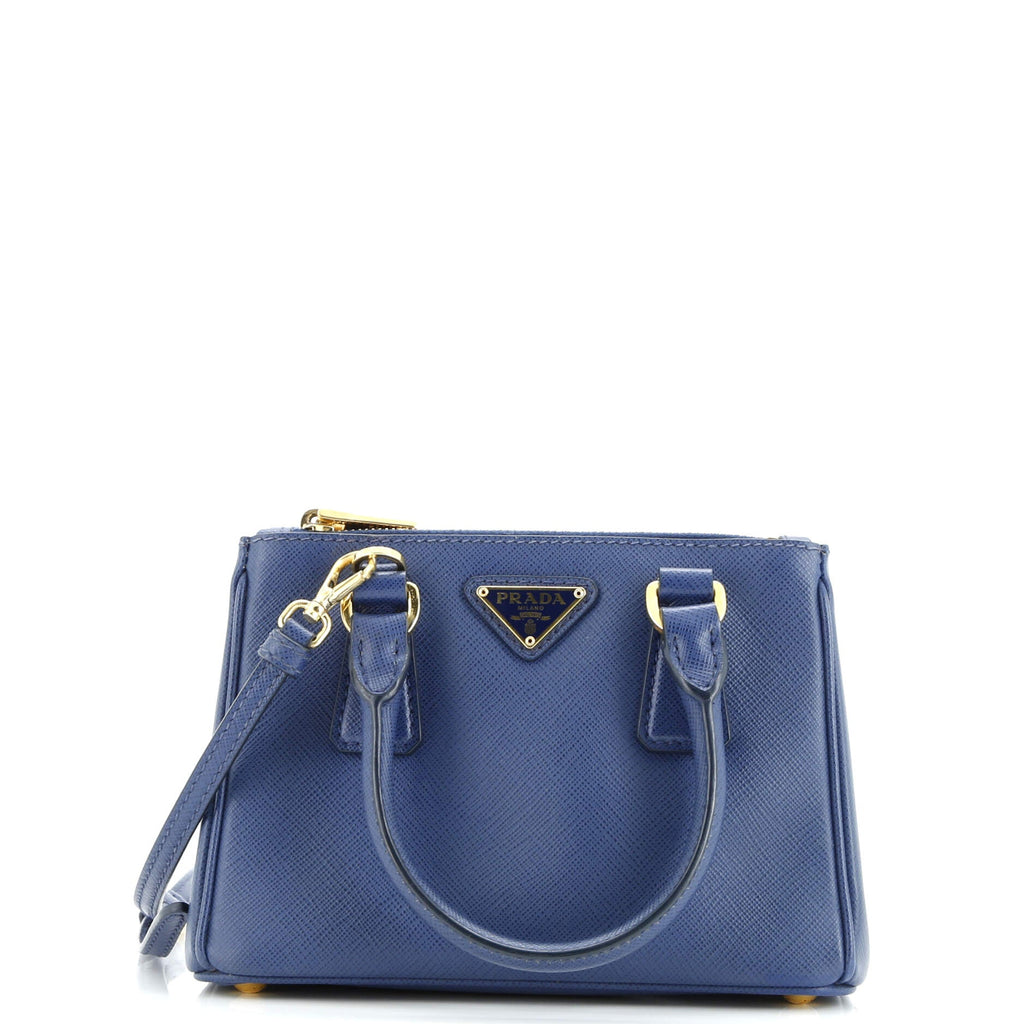 Galleria Double Zip Tote Saffiano Leather Mini
