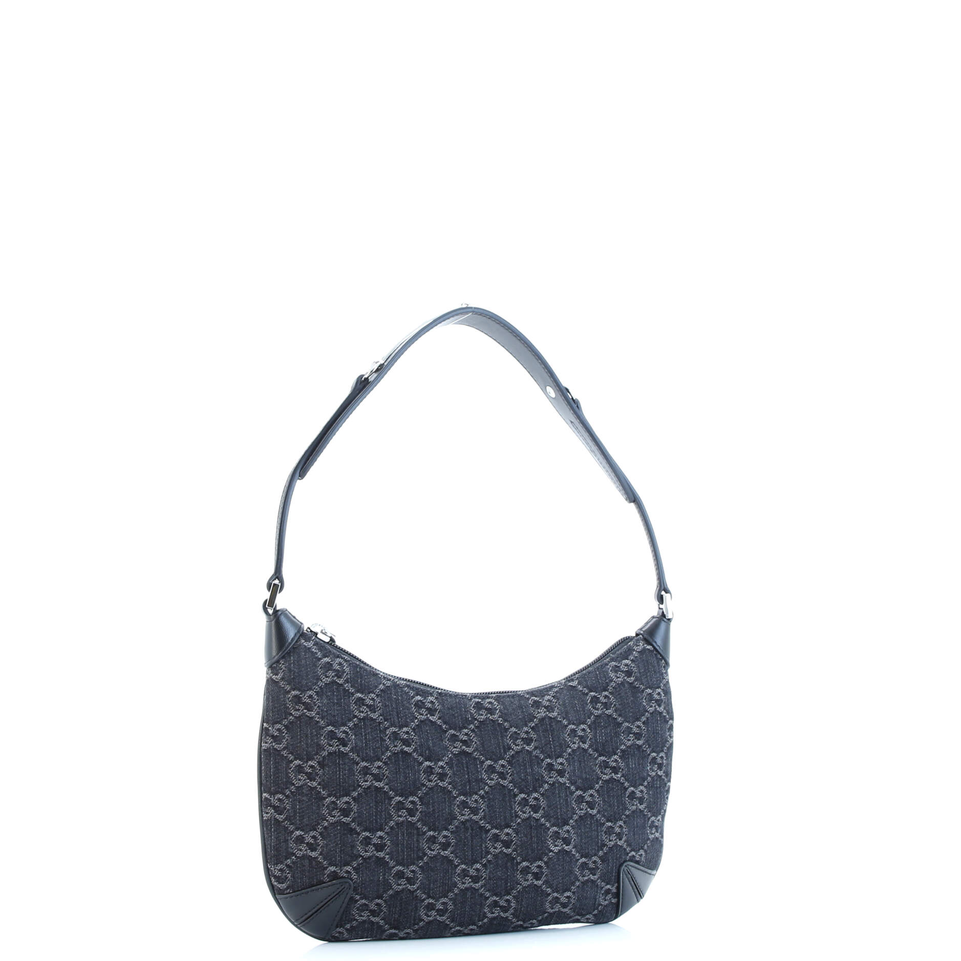 Horsebit Slim Shoulder Bag GG Denim with Leather Small