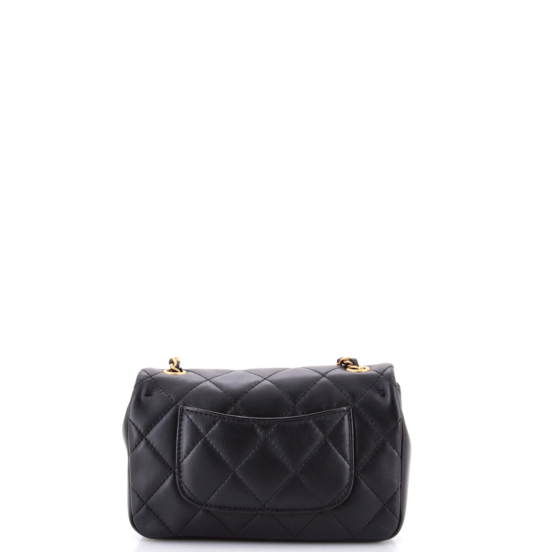 Heart Charms Flap Bag Quilted Lambskin Mini