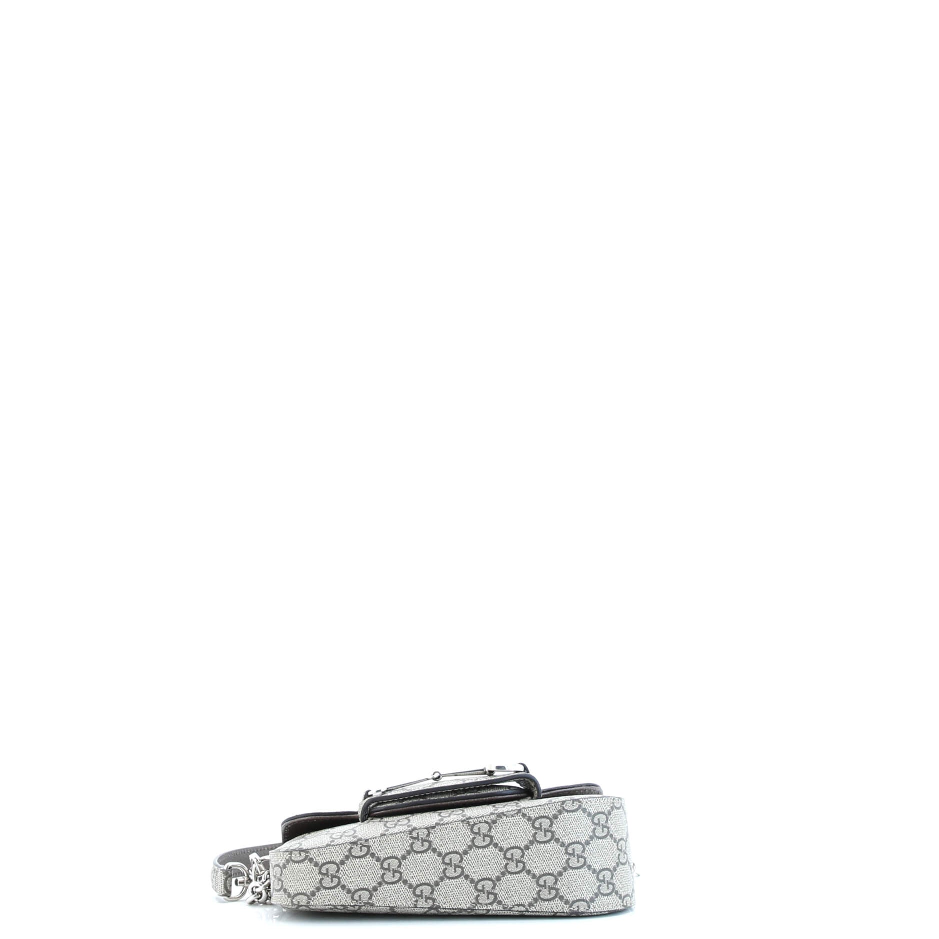 Horsebit 1955 Asymmetric Shoulder Bag GG Coated Canvas Mini