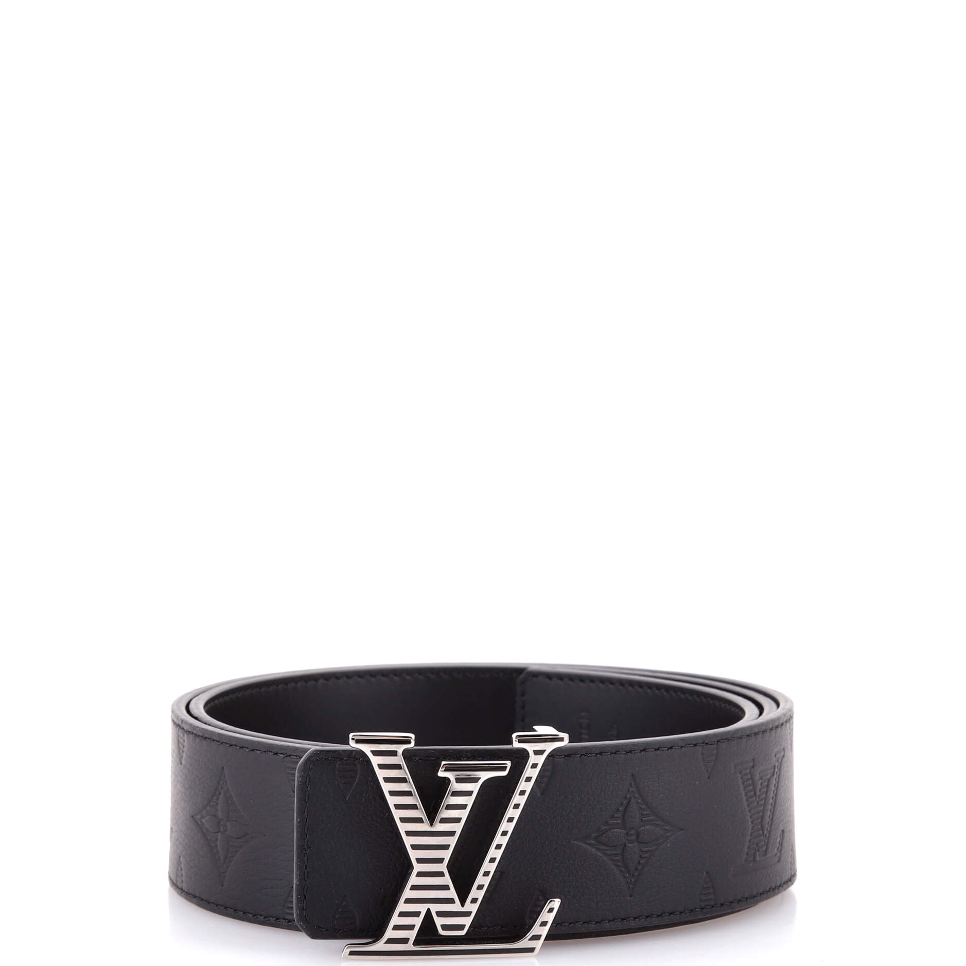 LV Initiales Reversible Belt Monogram Shadow Leather Wide