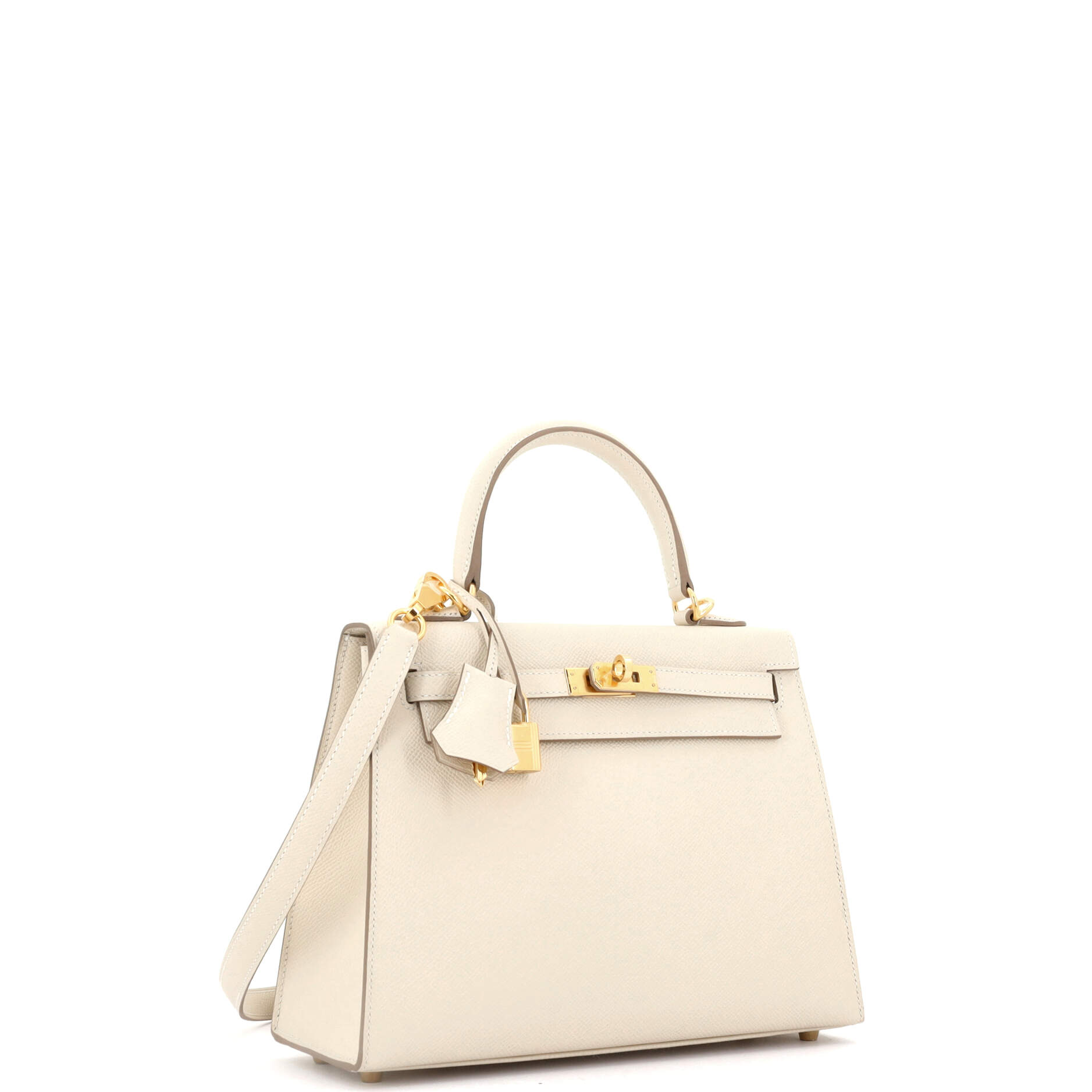 Kelly Handbag Light Epsom with Gold Hardware 25