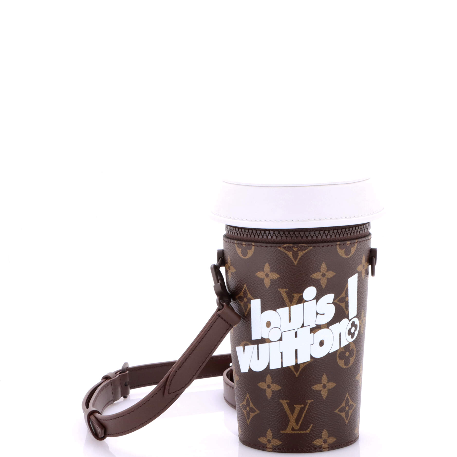 Coffee Cup Convertible Pouch Everyday Signature Vintage Monogram Canvas