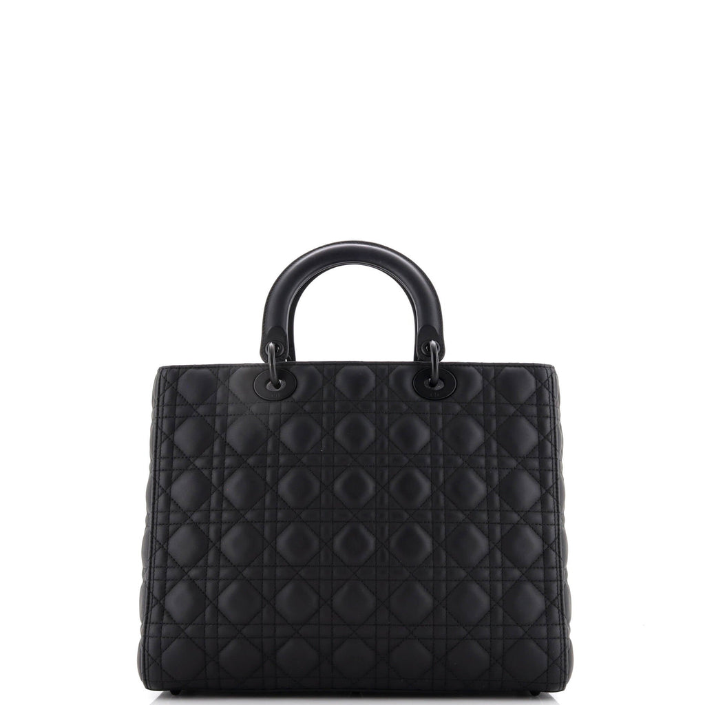 Ultra Matte Lady Dior Bag Cannage Quilt Calfskin Large