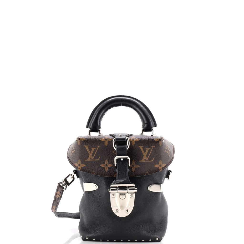 Camera Box Handbag Studded Monogram Canvas and Leather