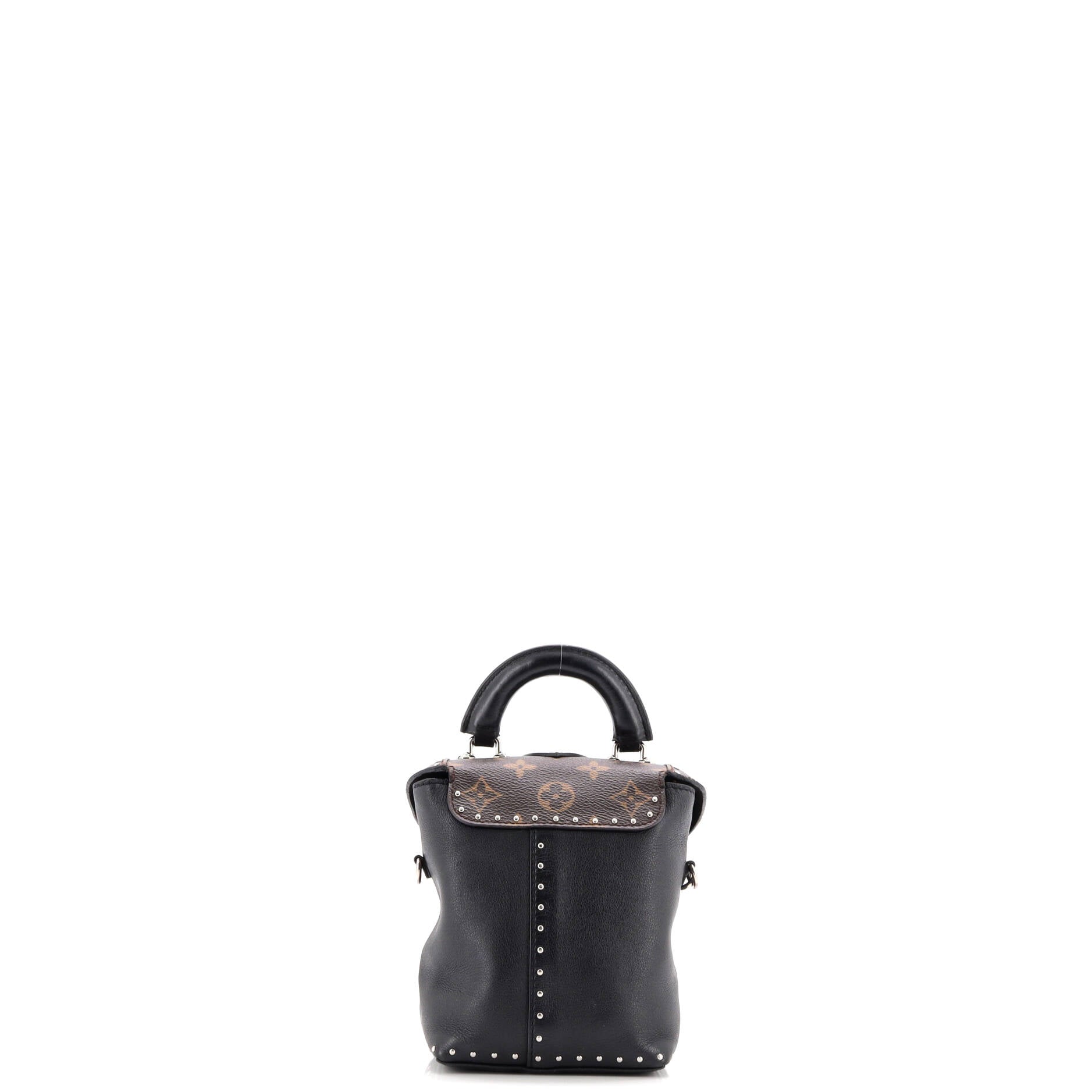 Camera Box Handbag Studded Monogram Canvas and Leather