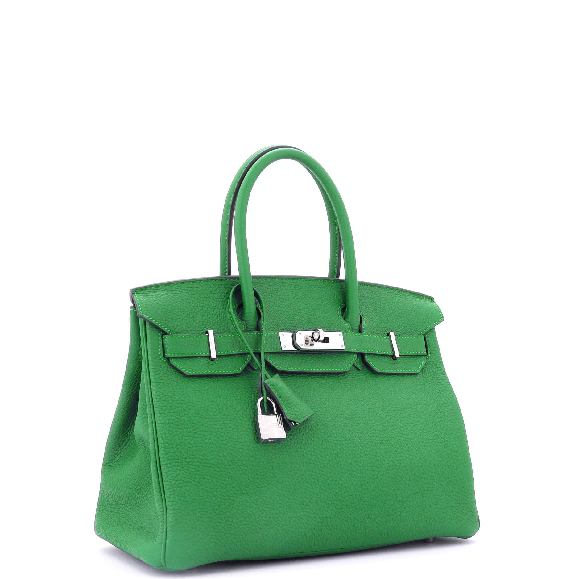 Birkin Handbag Bamboo Togo with Palladium Hardware 30