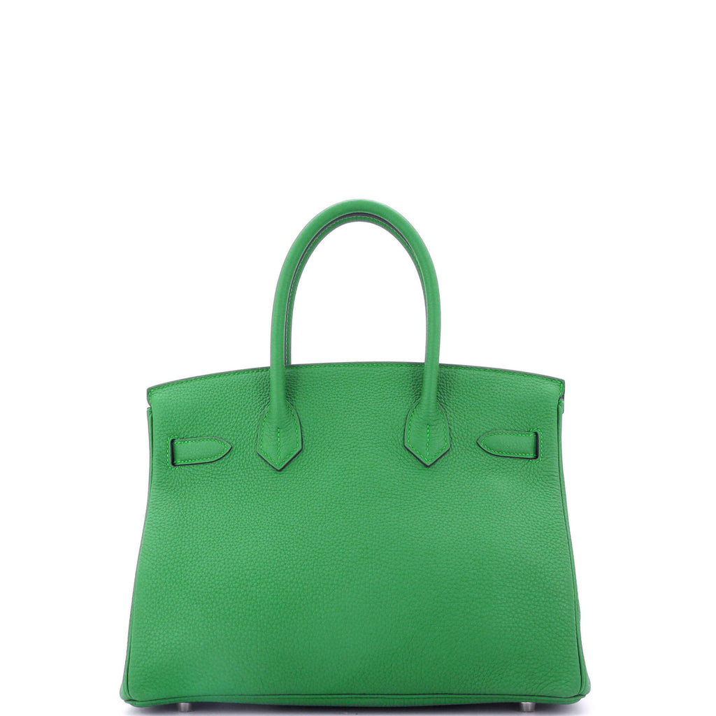 Birkin Handbag Bamboo Togo with Palladium Hardware 30