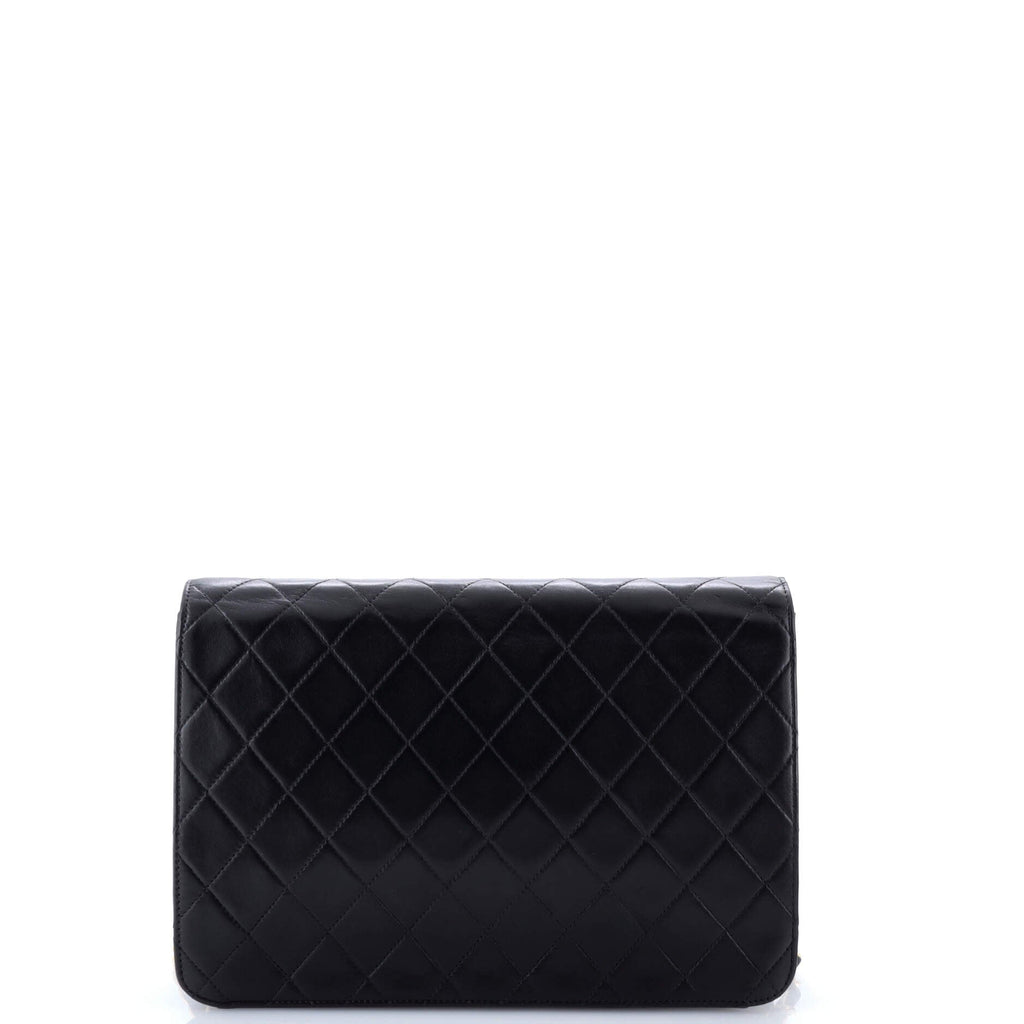 Vintage Clutch with Chain Quilted Leather Medium