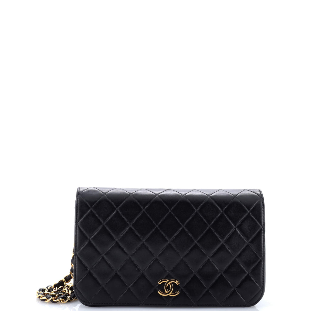 Vintage Full Flap Bag Quilted Lambskin Medium