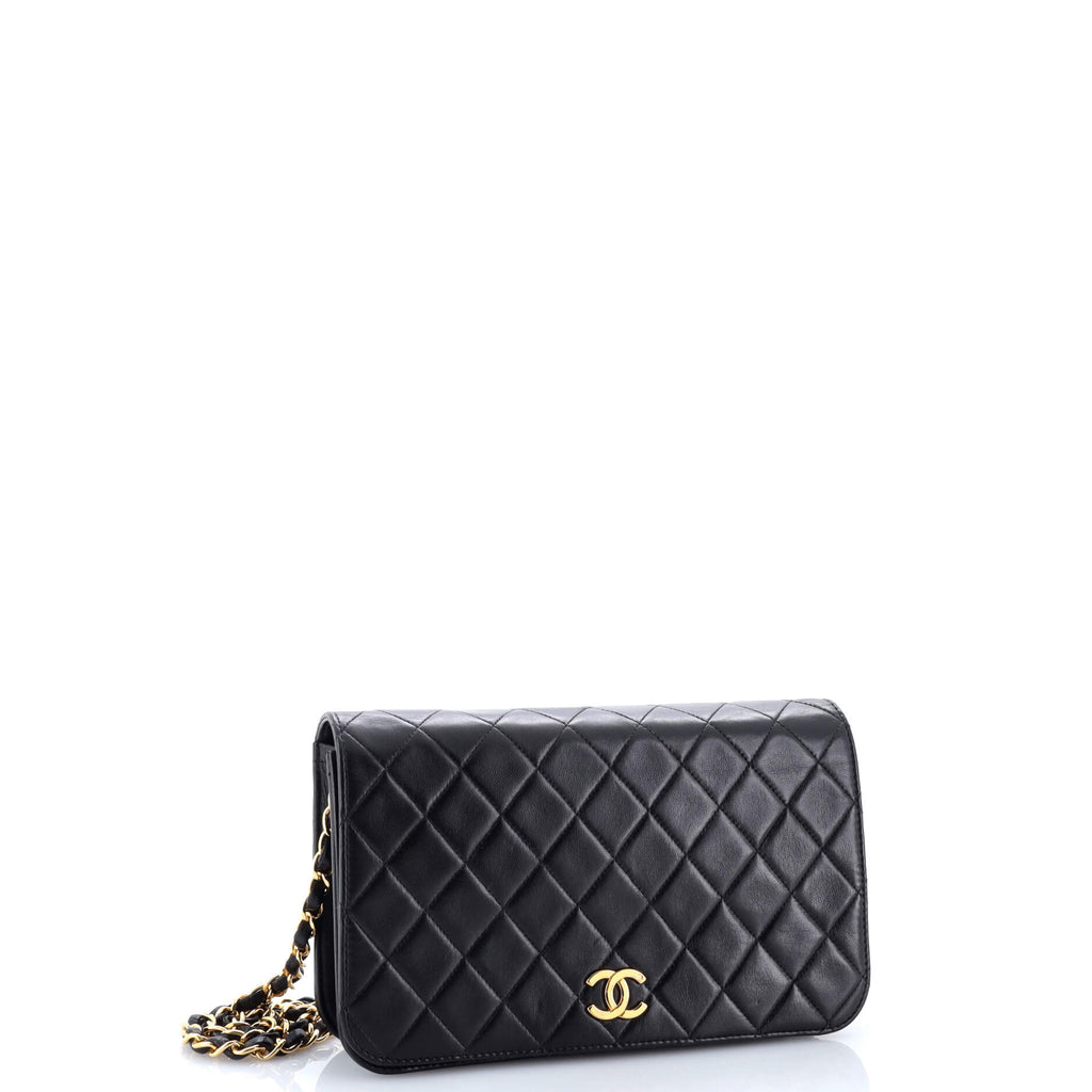 Vintage Full Flap Bag Quilted Lambskin Medium