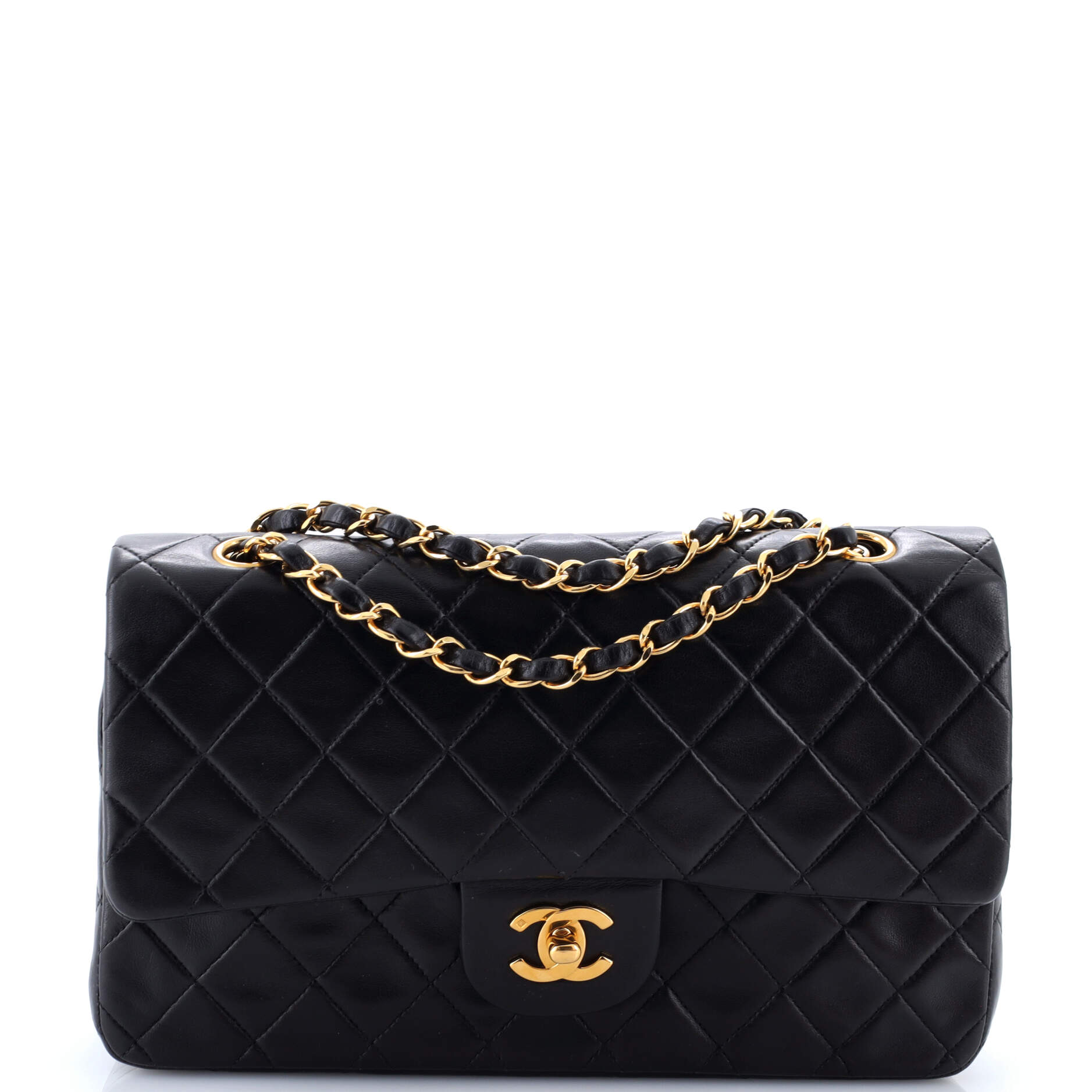 Vintage Classic Double Flap Bag Quilted Lambskin Medium