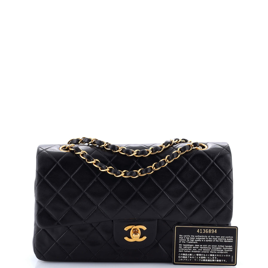 Vintage Classic Double Flap Bag Quilted Lambskin Medium