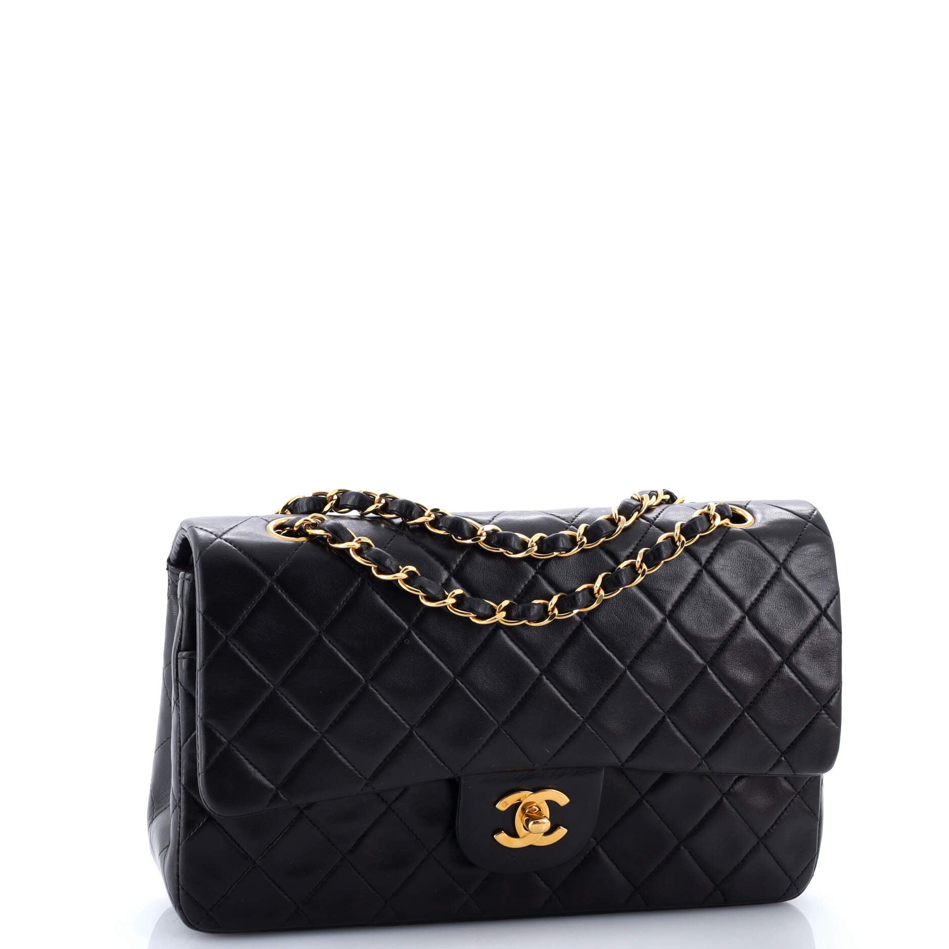 Vintage Classic Double Flap Bag Quilted Lambskin Medium