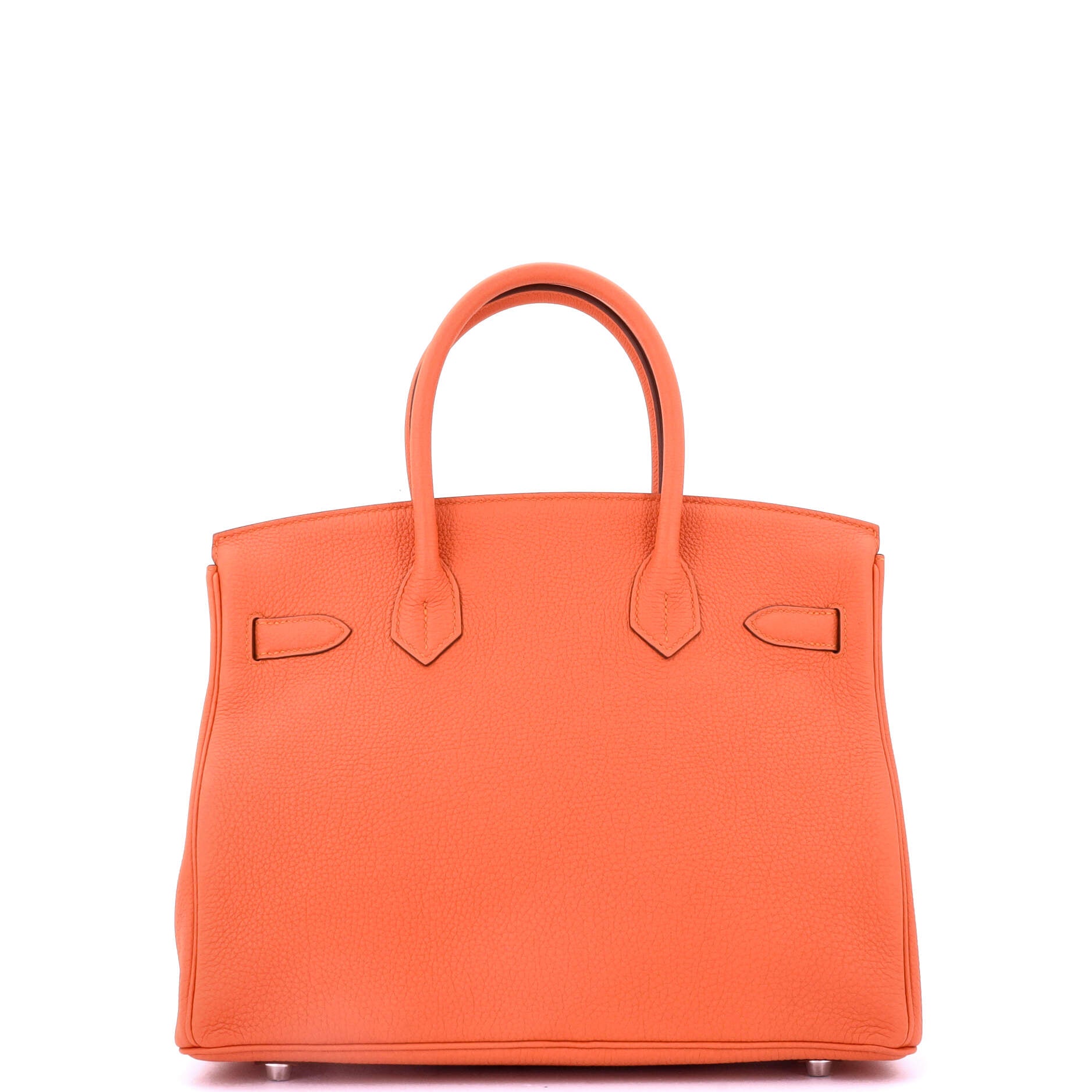 Birkin Handbag Feu Togo with Palladium Hardware 30