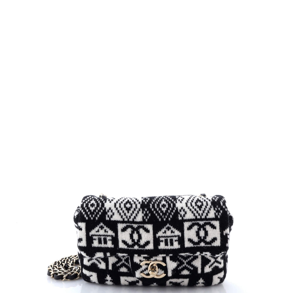 Coco Neige Flap Bag Cashmere Knit Mini
