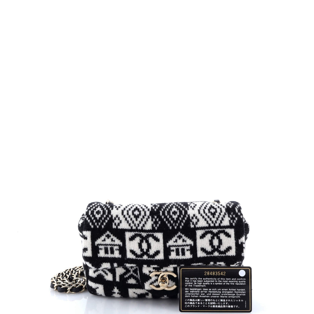 Coco Neige Flap Bag Cashmere Knit Mini