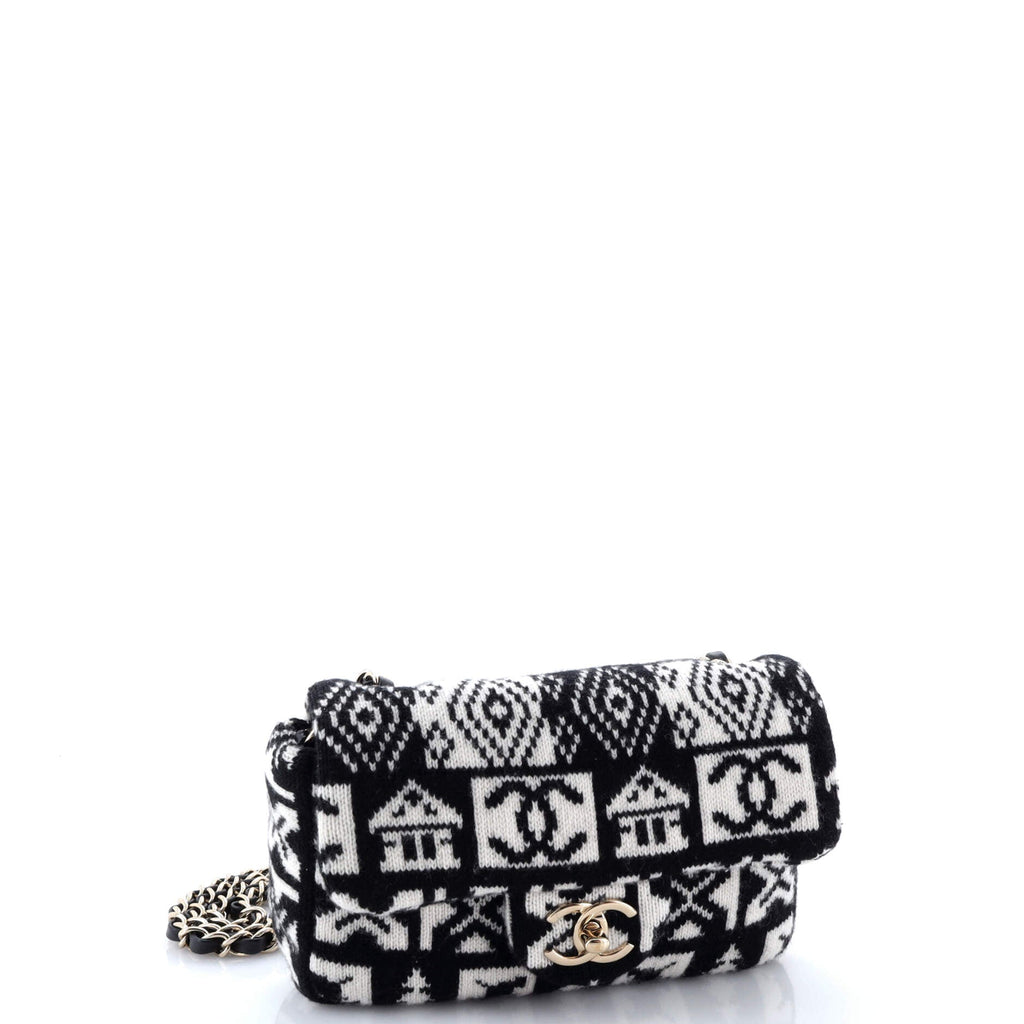 Coco Neige Flap Bag Cashmere Knit Mini