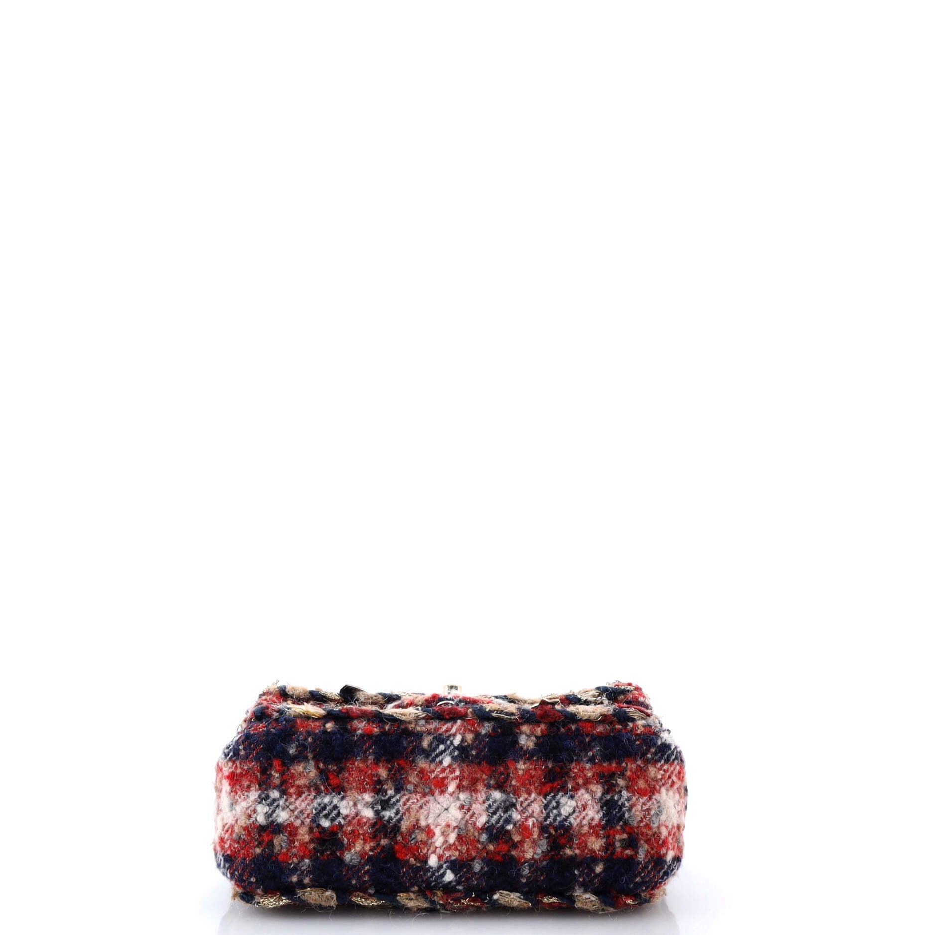 Charms Classic Single Flap Bag Braided Quilted Tweed Mini