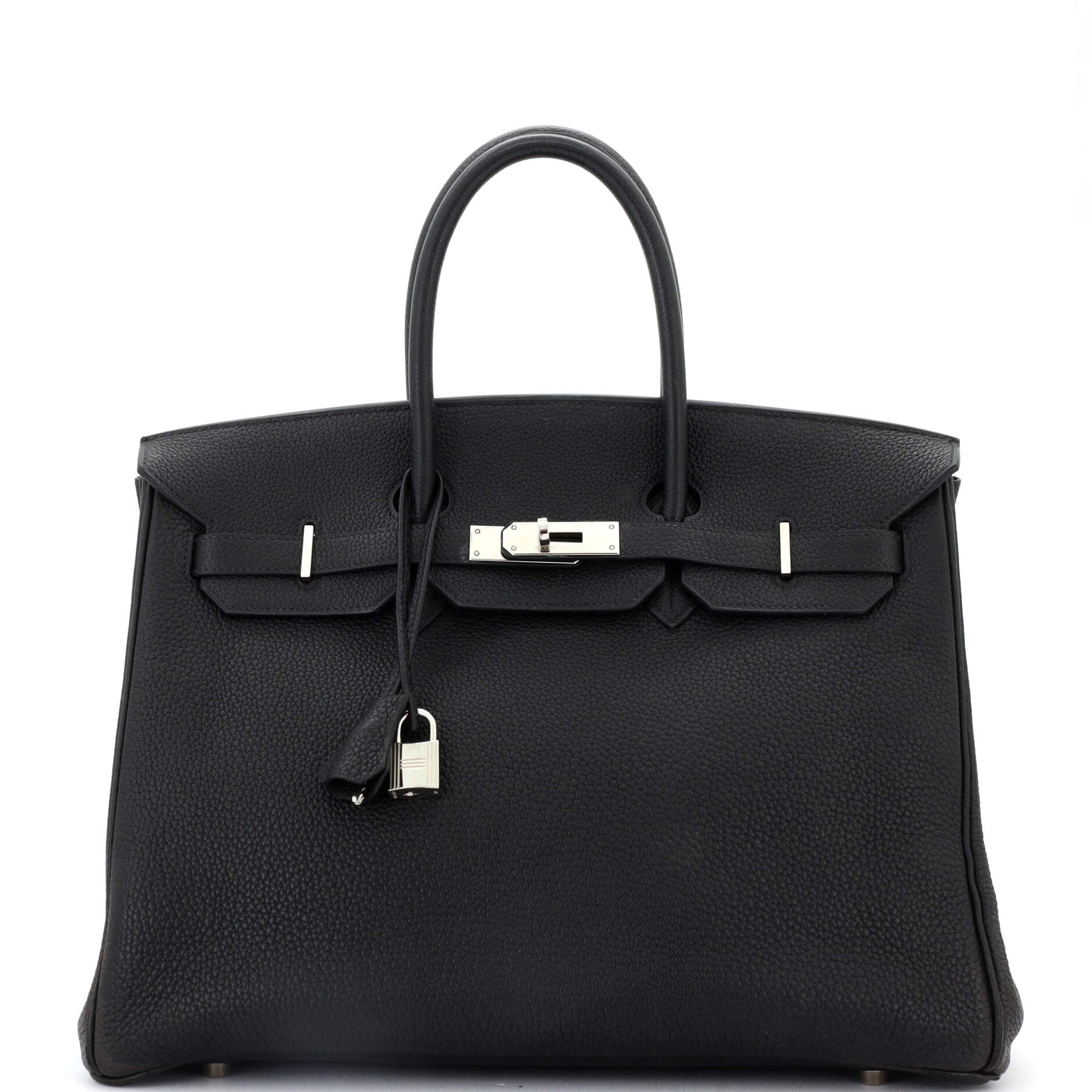 Birkin Handbag Noir Togo with Palladium Hardware 30
