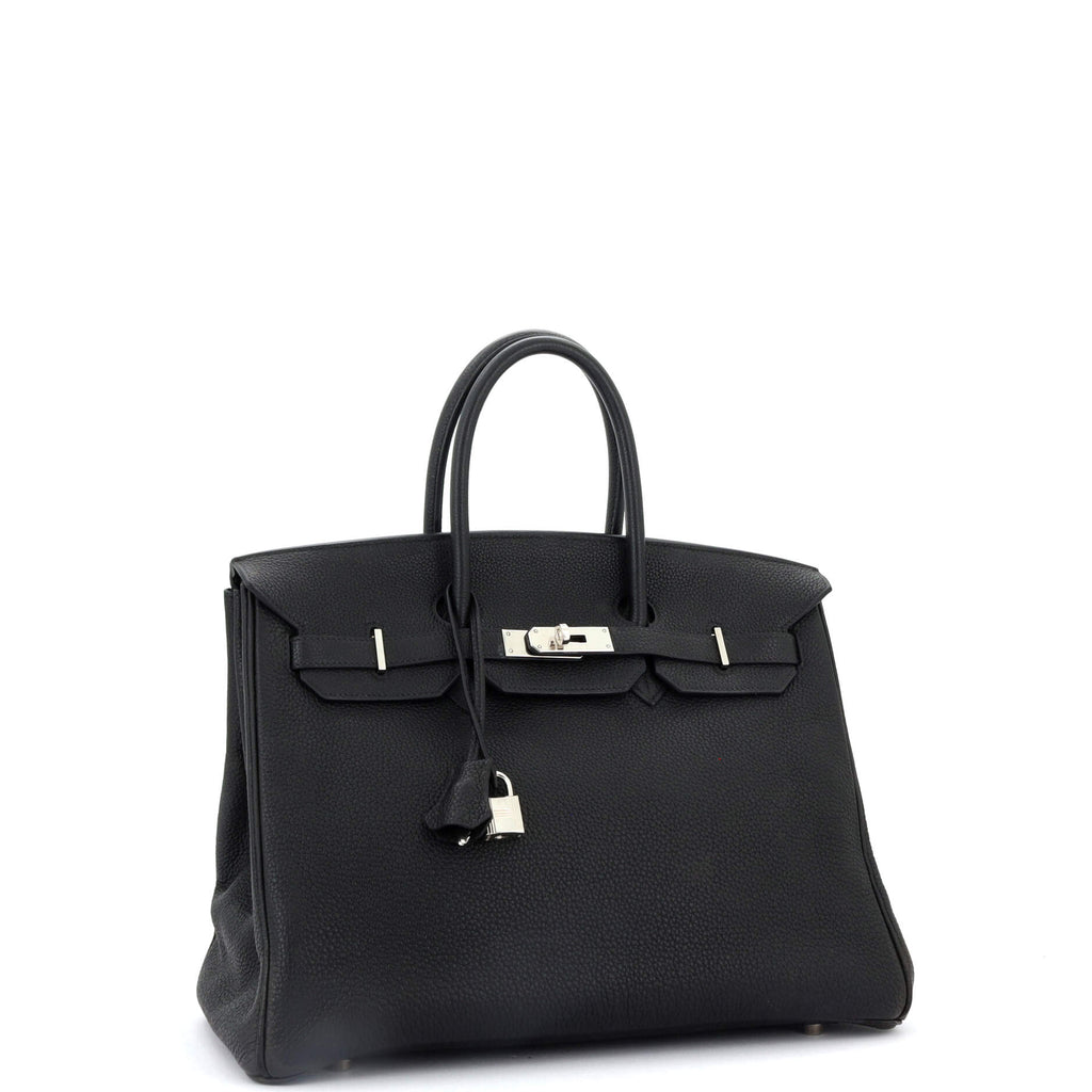 Birkin Handbag Noir Togo with Palladium Hardware 30