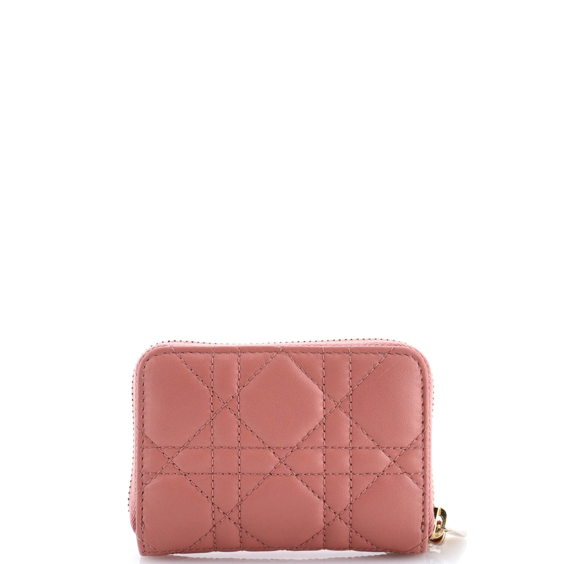 Ultra Matte Lady Dior Wallet Cannage Quilt Calfskin Mini